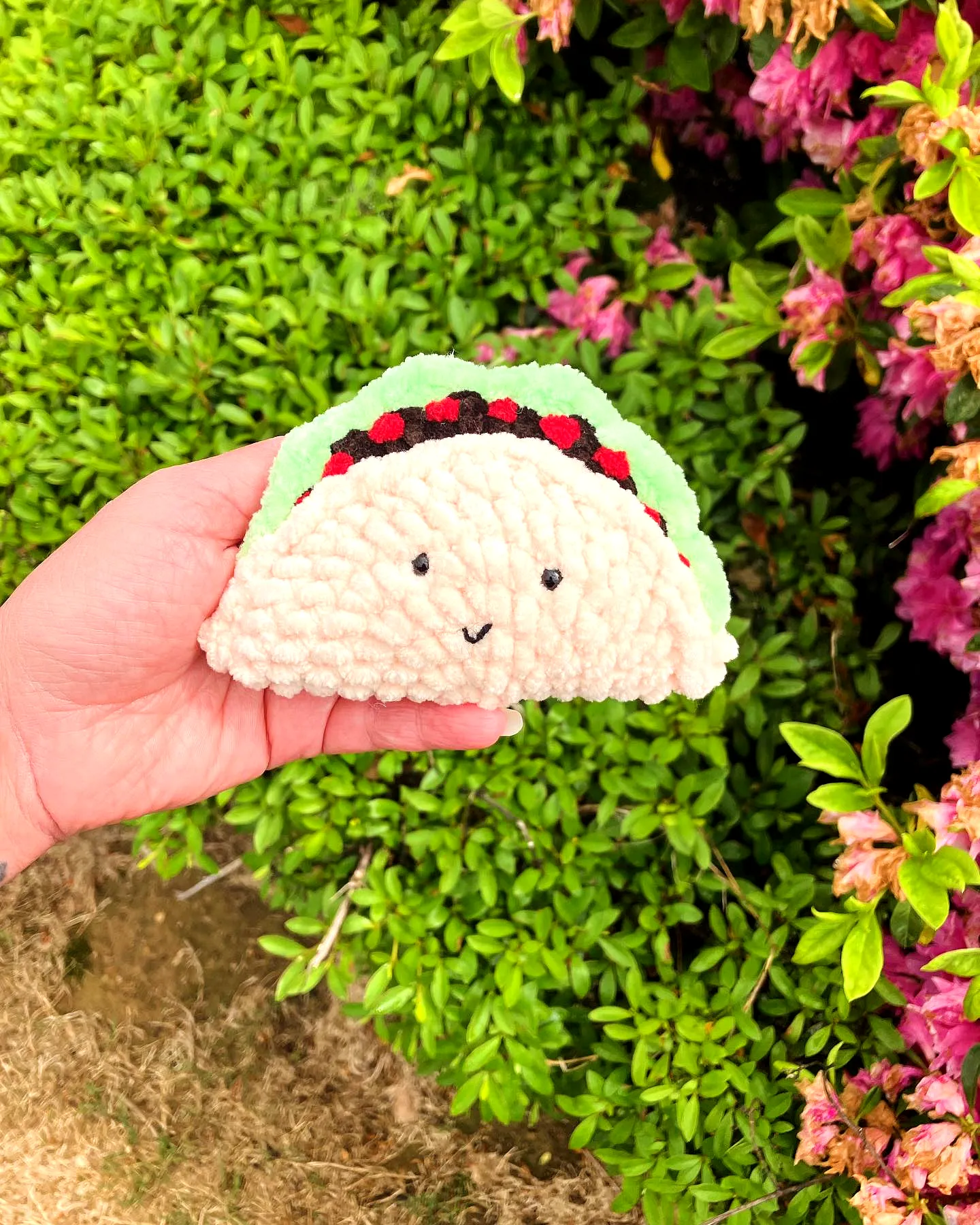 Charming Easy Crochet Taco in Soft Pastel Colors