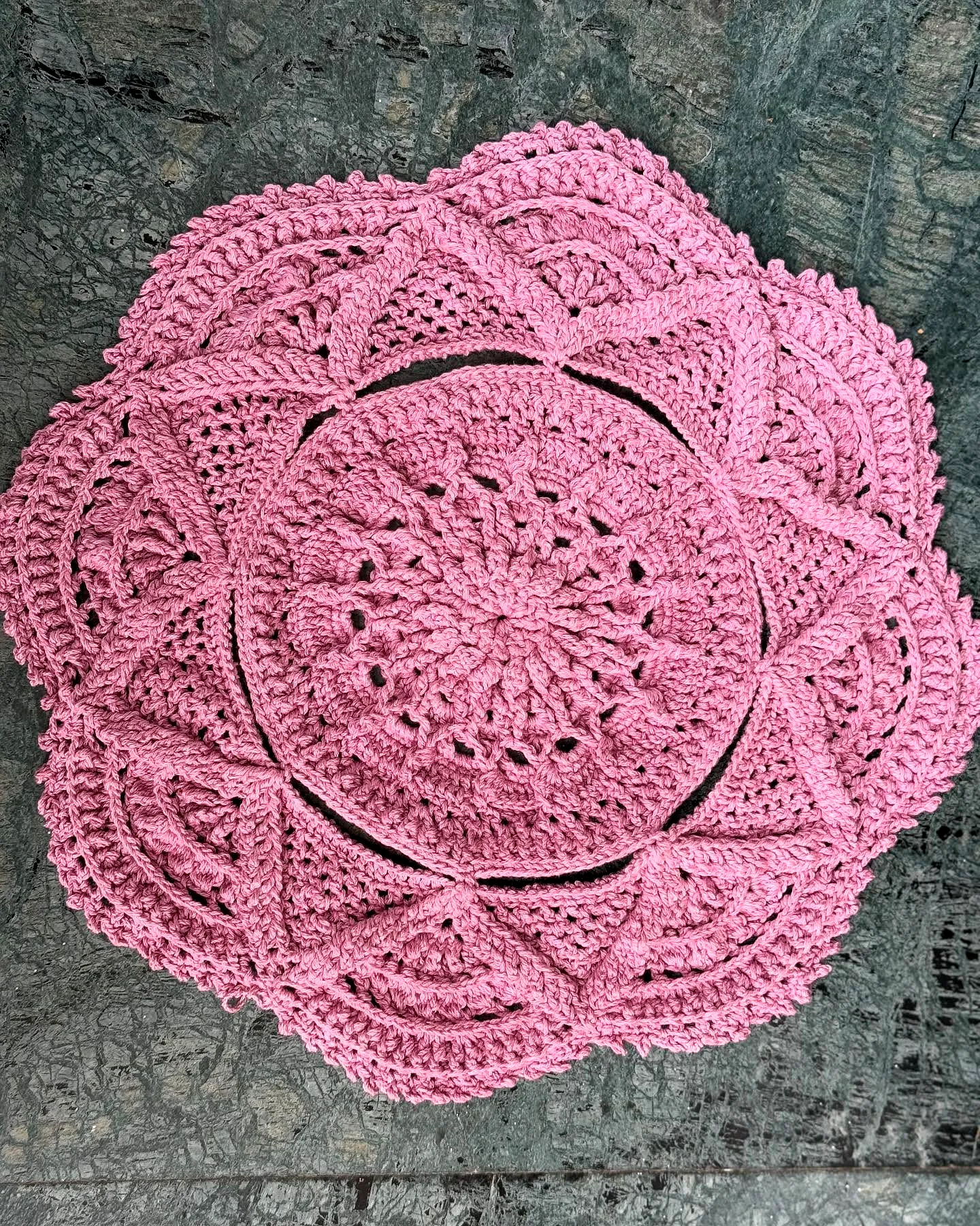 Charming Floral Pink Crochet Doily for Intermediate Crocheters