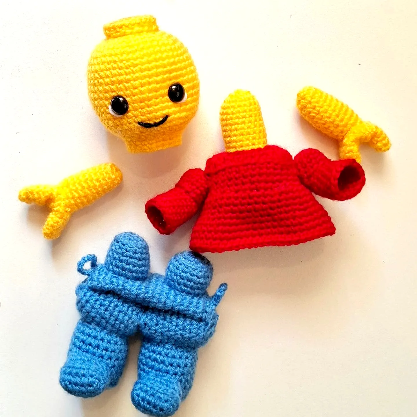 Cheerful colorful crochet toy for easy crafting fun