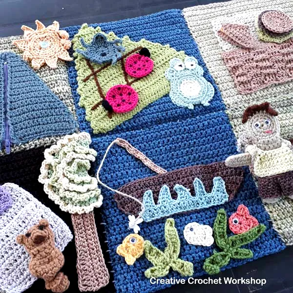Colorful Crochet Baby Playmat with Adorable Patchwork Designs