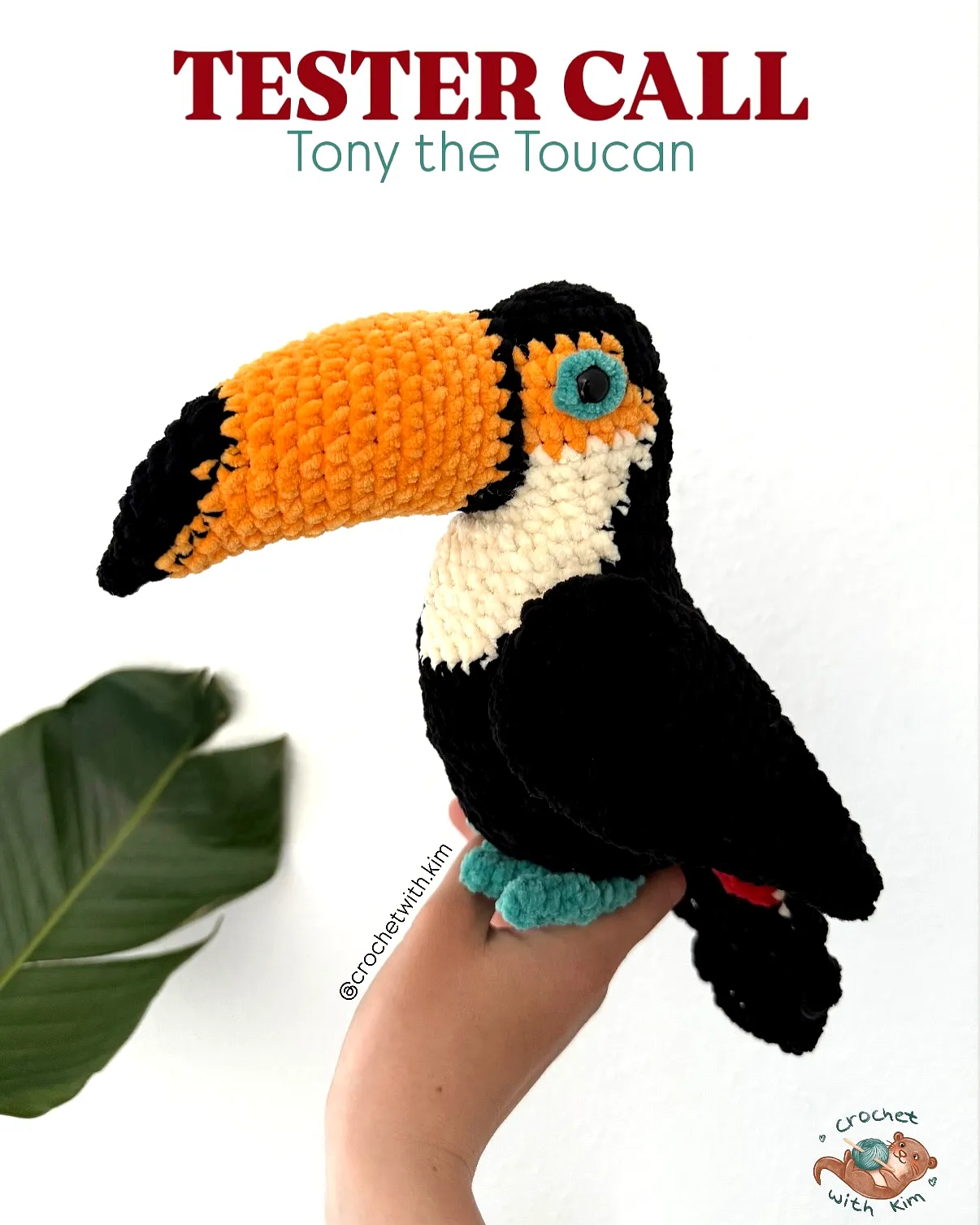Colorful Crochet Bird Toy Tony the Toucan