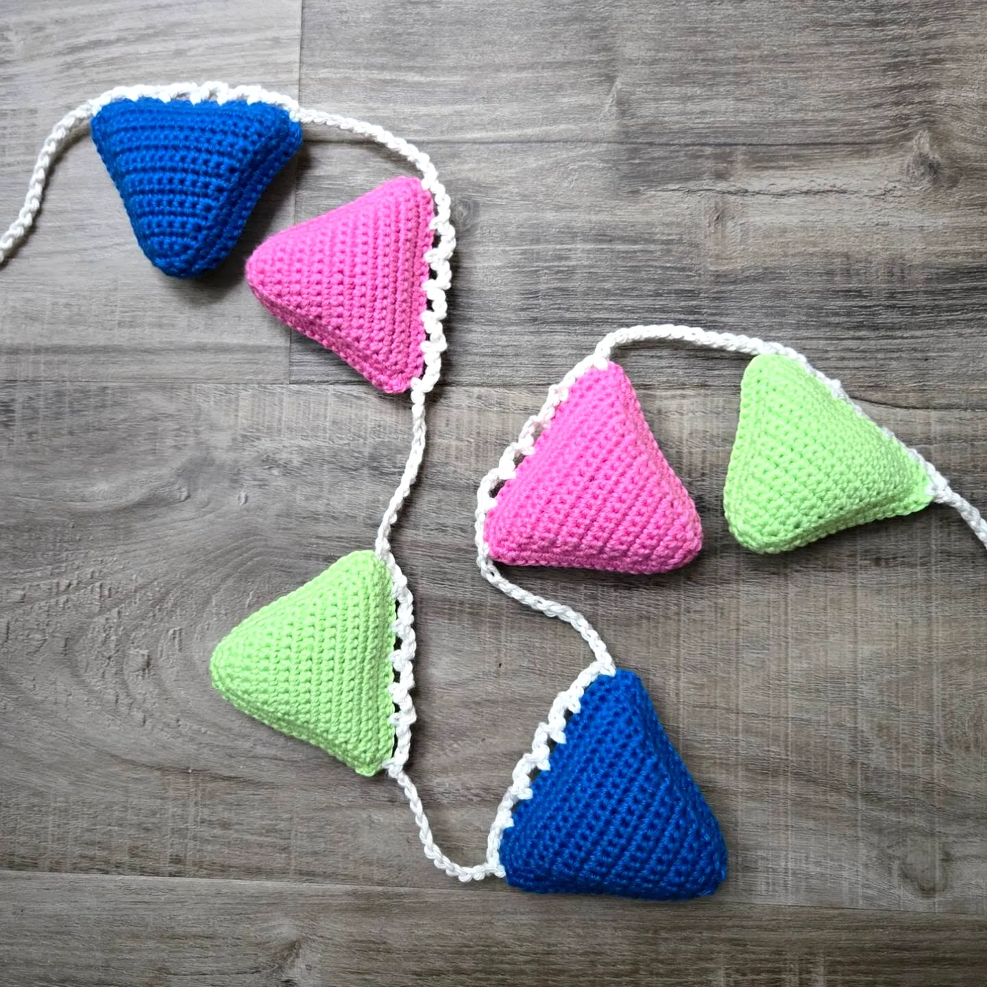 Colorful Crochet Bunting with Scalloped Edges
