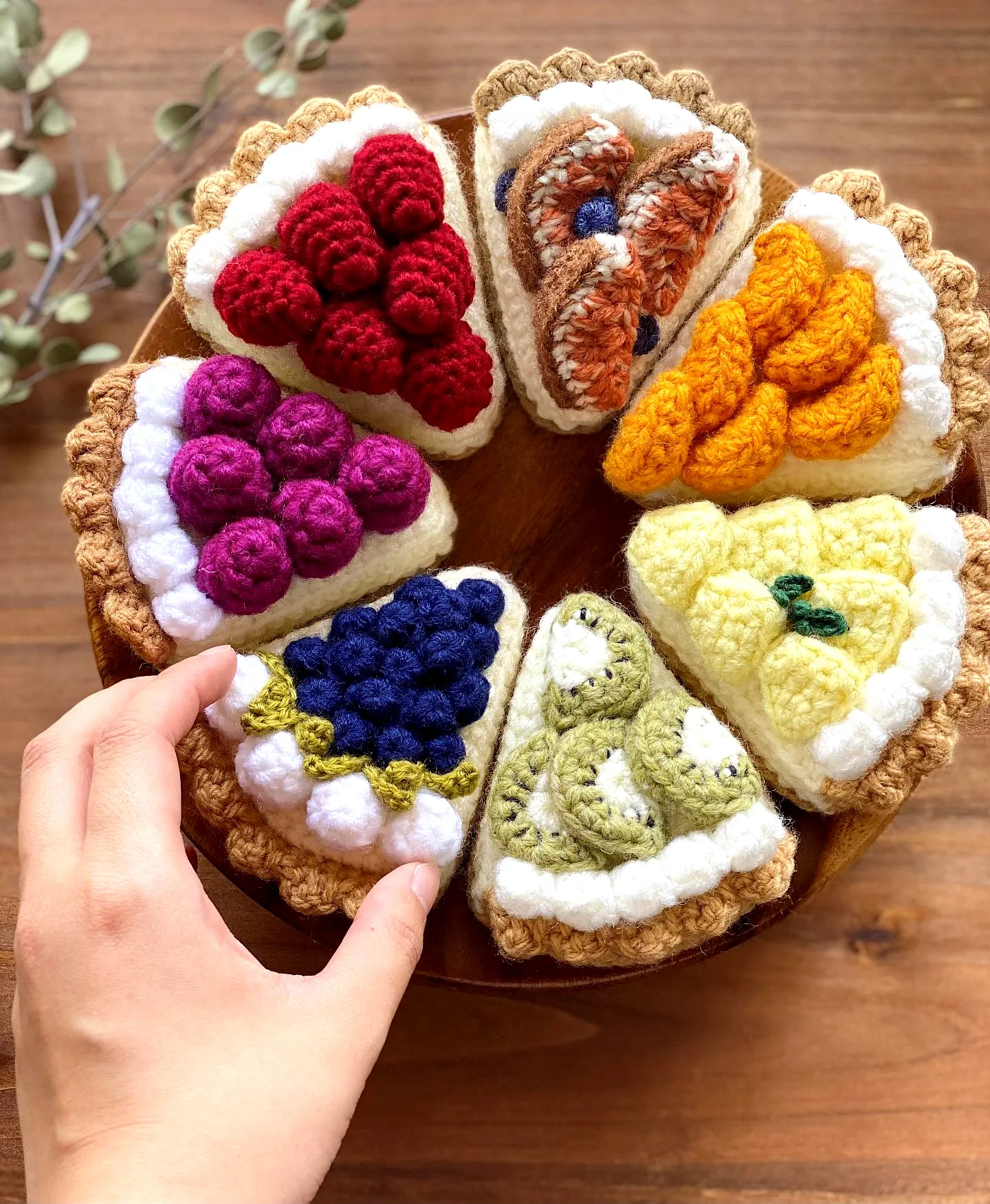 Colorful Crochet Cake with Textured Toppings