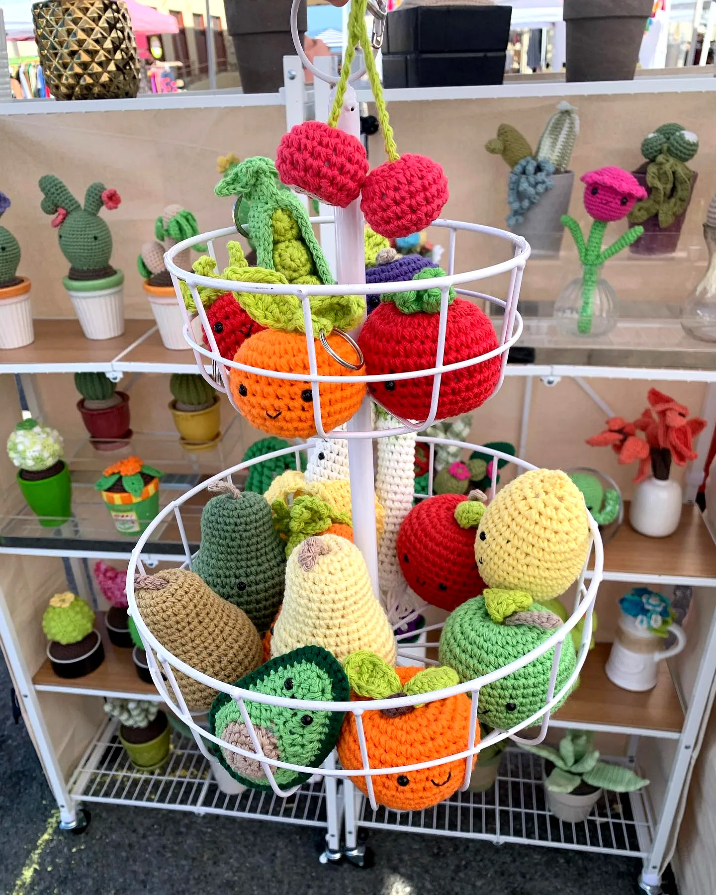 Colorful Crochet Fruit Basket Adorable Yarn Design for All Homes