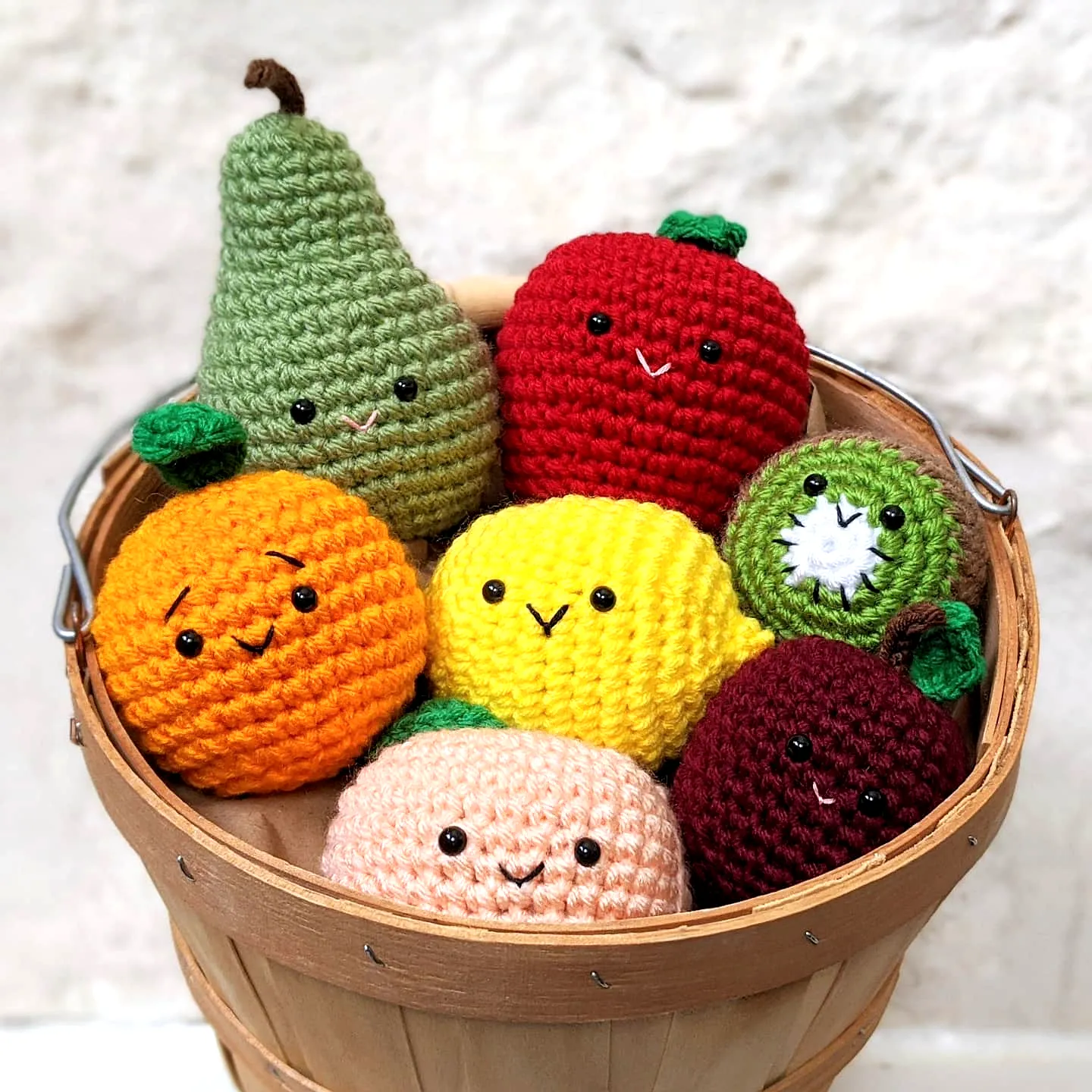 Colorful Crochet Fruit Basket Easy and Adorable Design