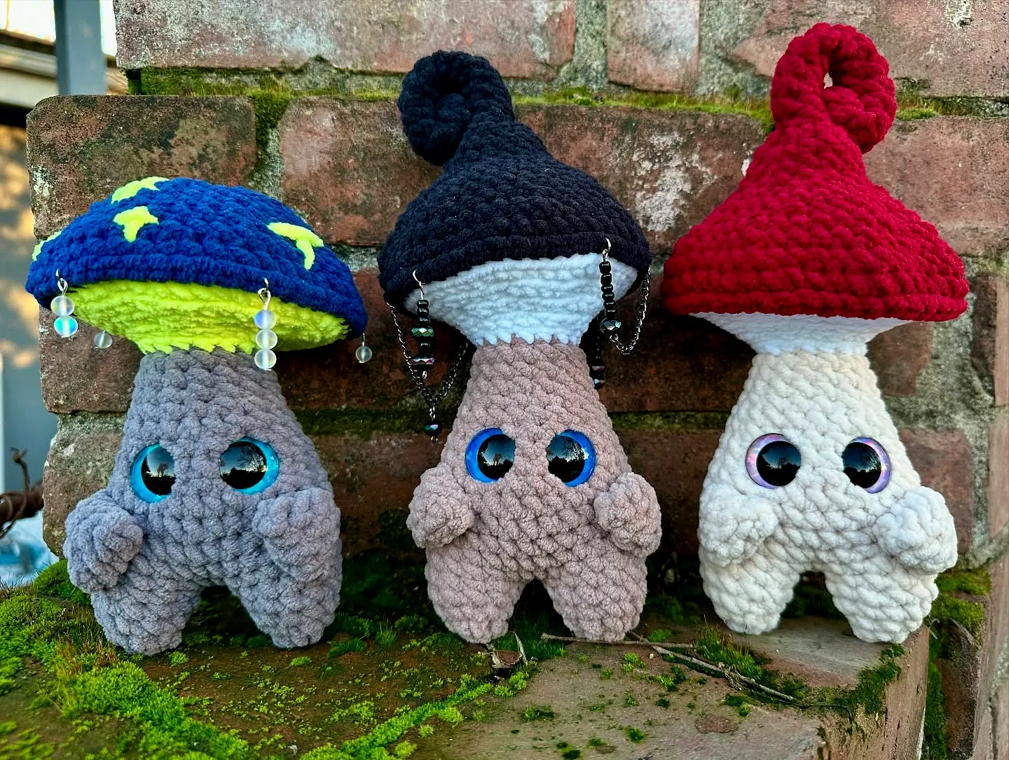 Colorful Crochet Mushroom Decor
