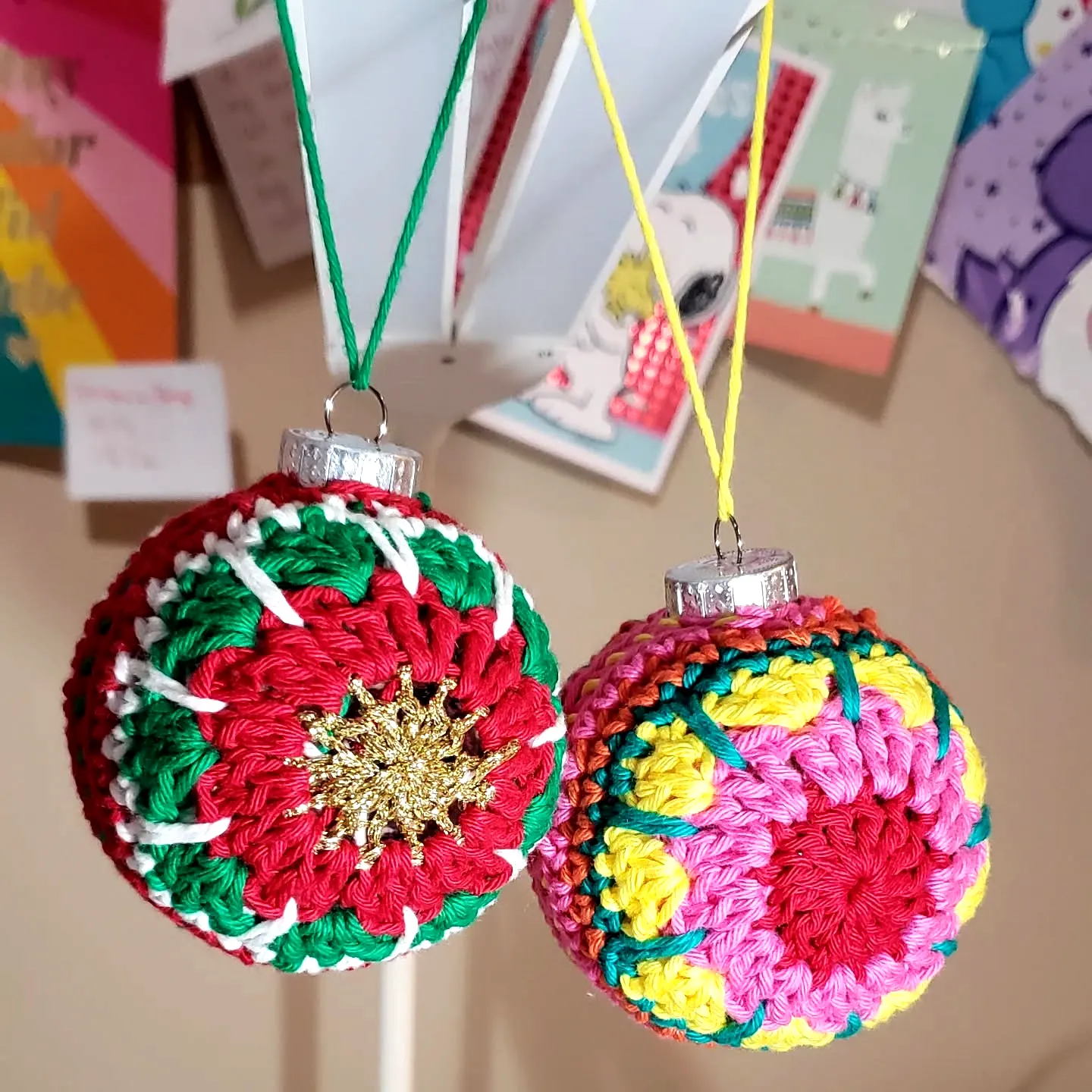 Colorful Crochet Ornament with Vibrant Patterns