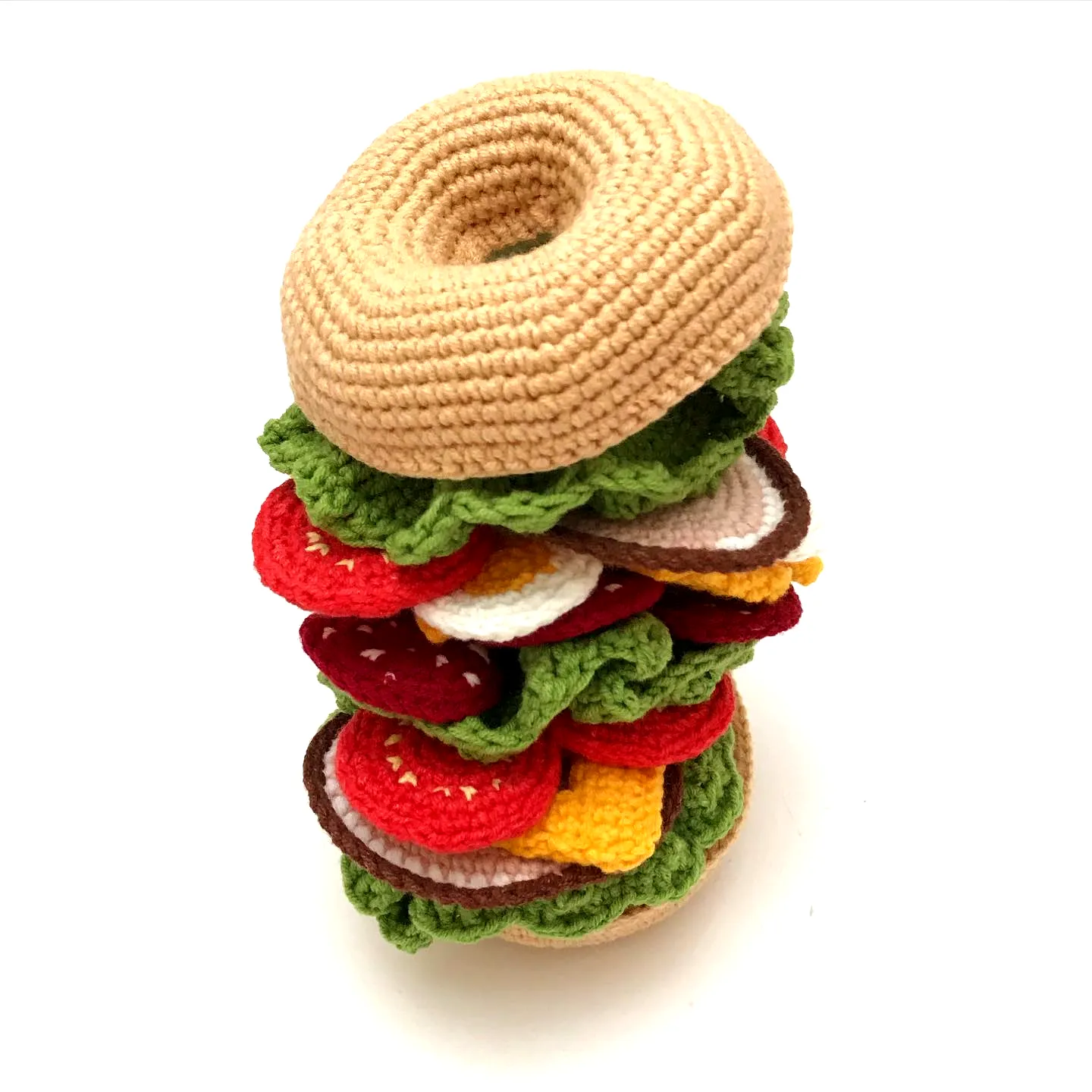 Colorful Crochet Sandwich Toy