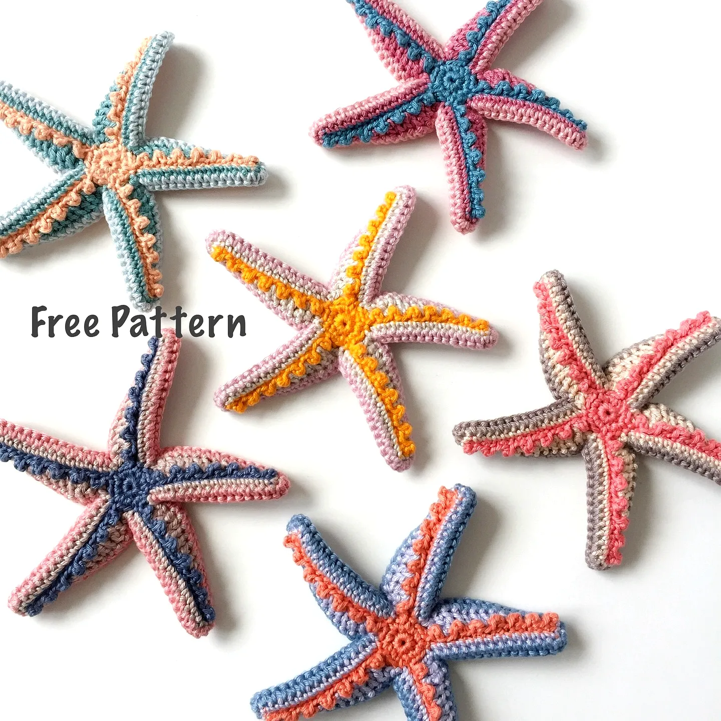 Colorful Crochet Starfish Design