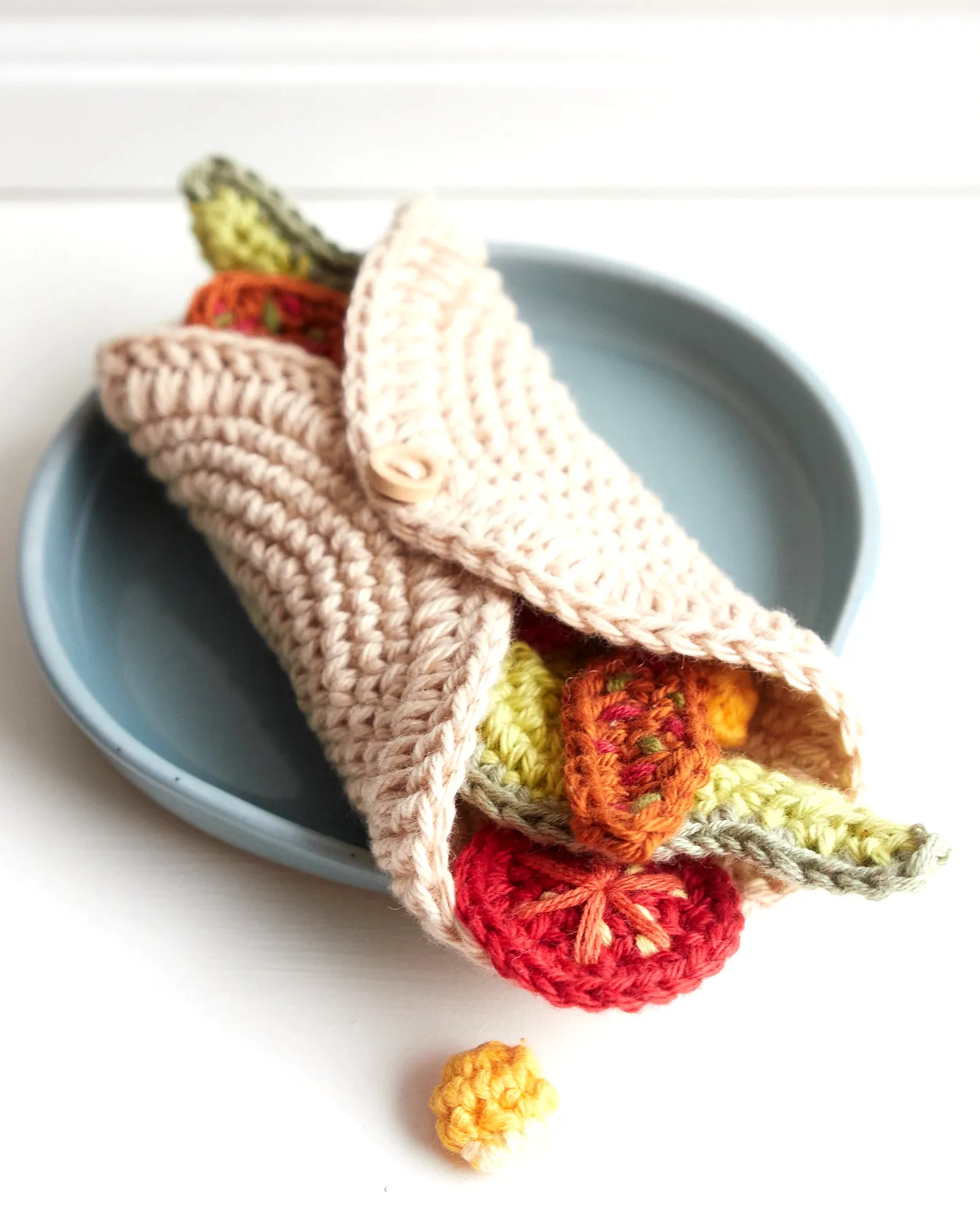 Colorful Crochet Taco Design