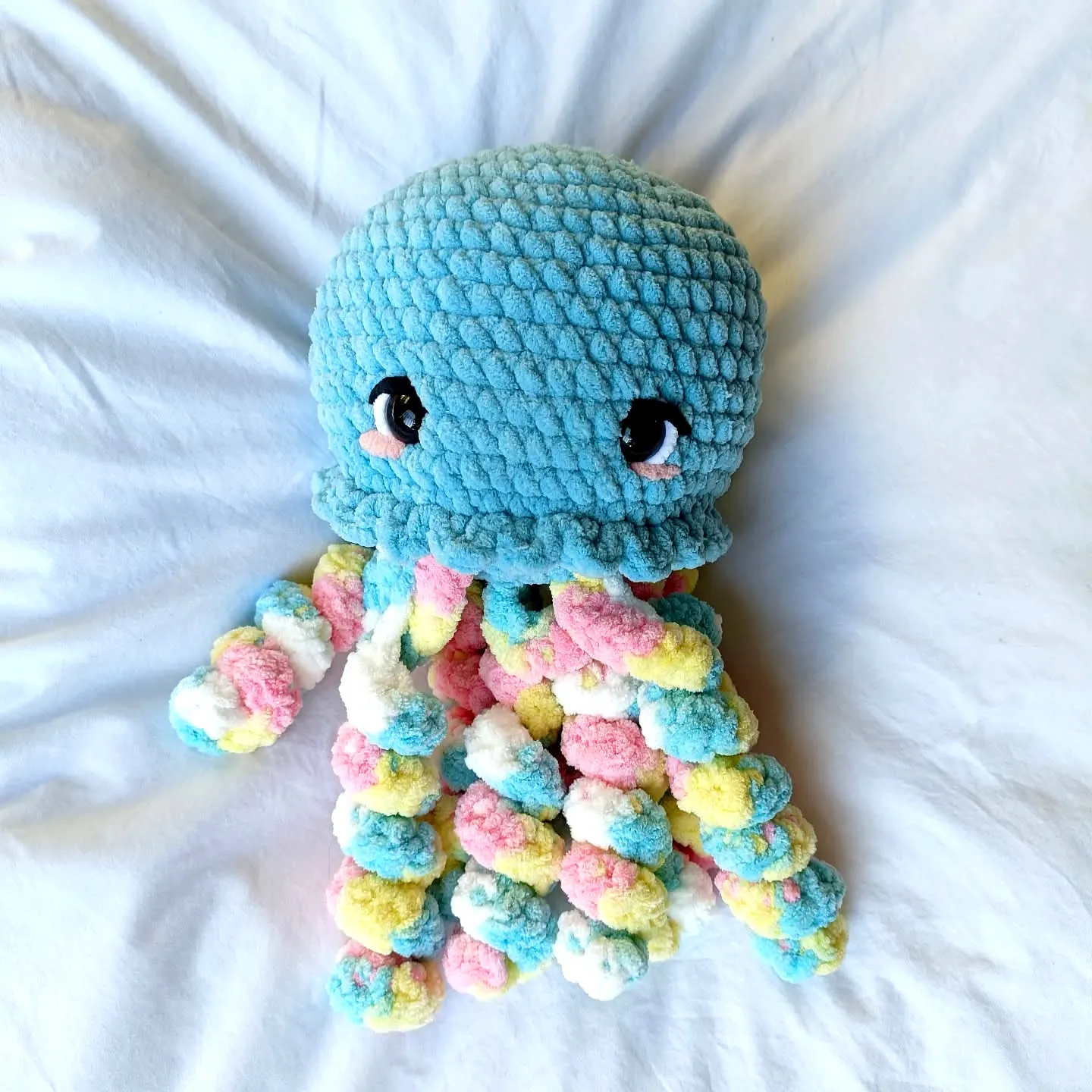 Colorful Cute Crochet Jellyfish Plush Toy