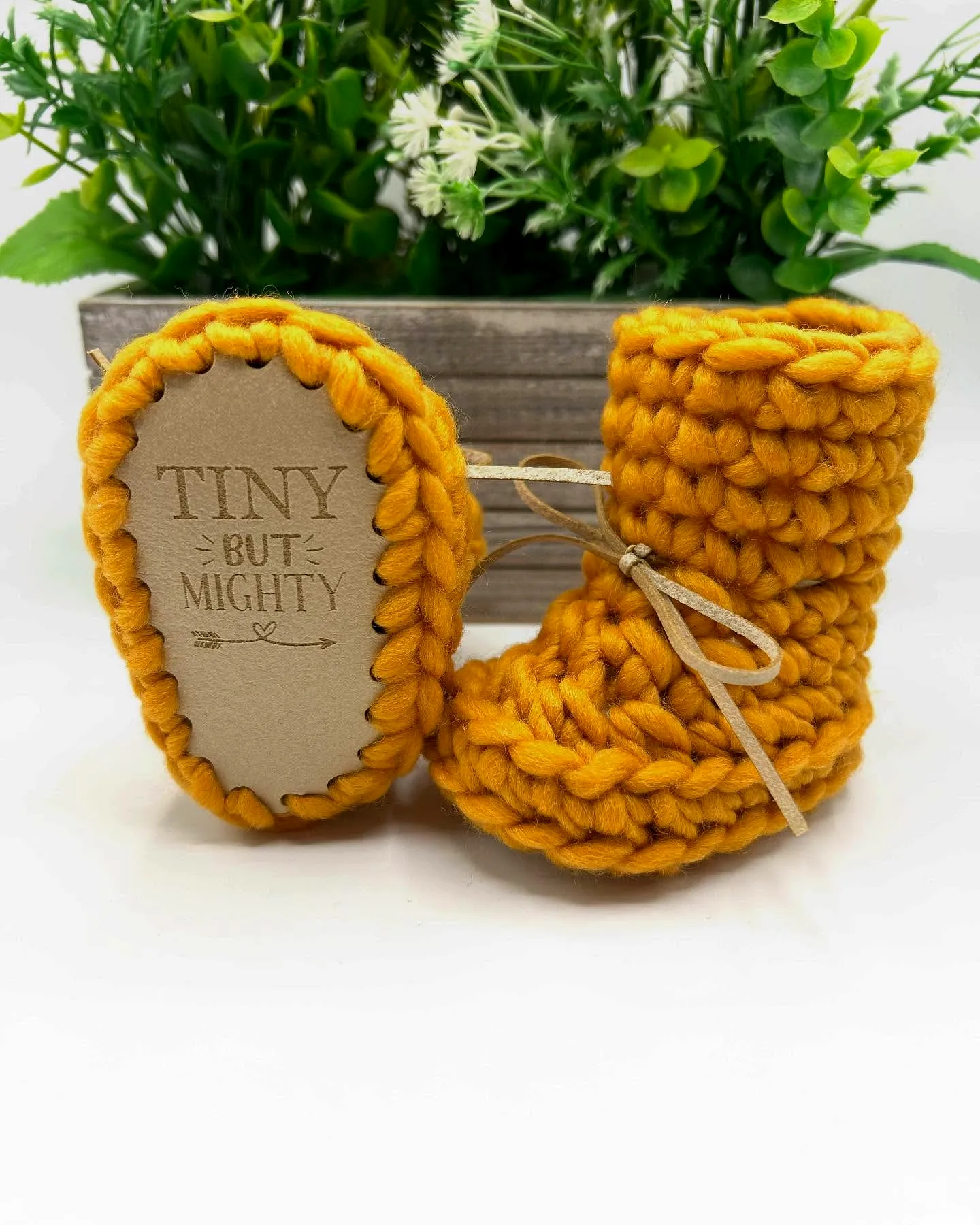 Cozy Crochet Baby Booties in Vibrant Mustard Yellow