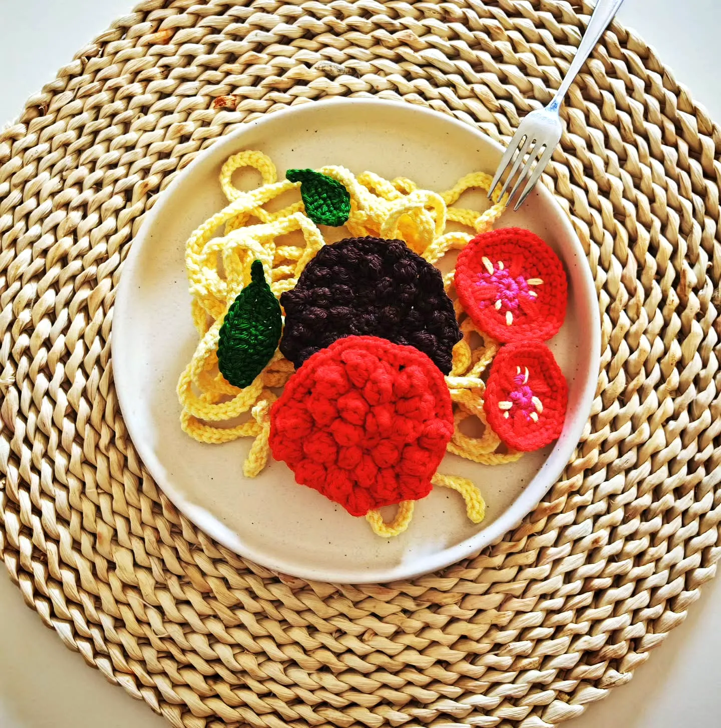 Create Cute Crochet Spaghetti with Colorful Yarn for Beginners