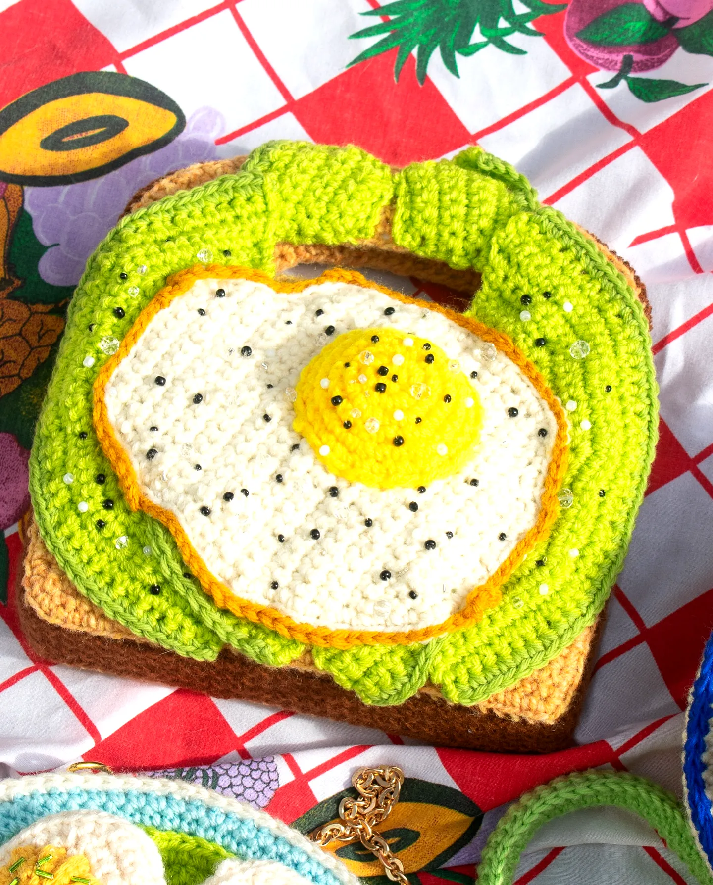 Crochet Breakfast Set in Vibrant Colors