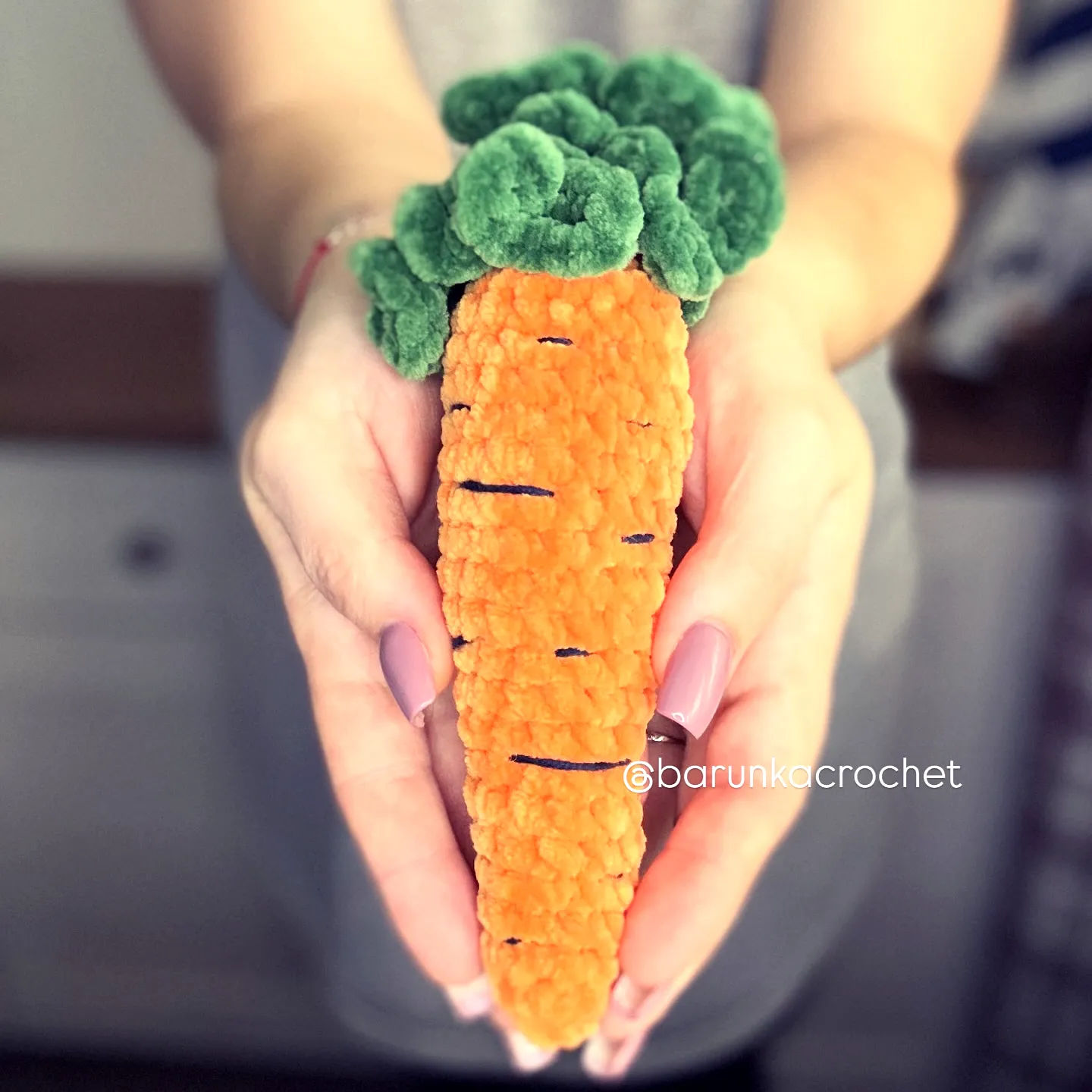Crochet Carrot Pattern Vibrant Orange Adorable Plush Design