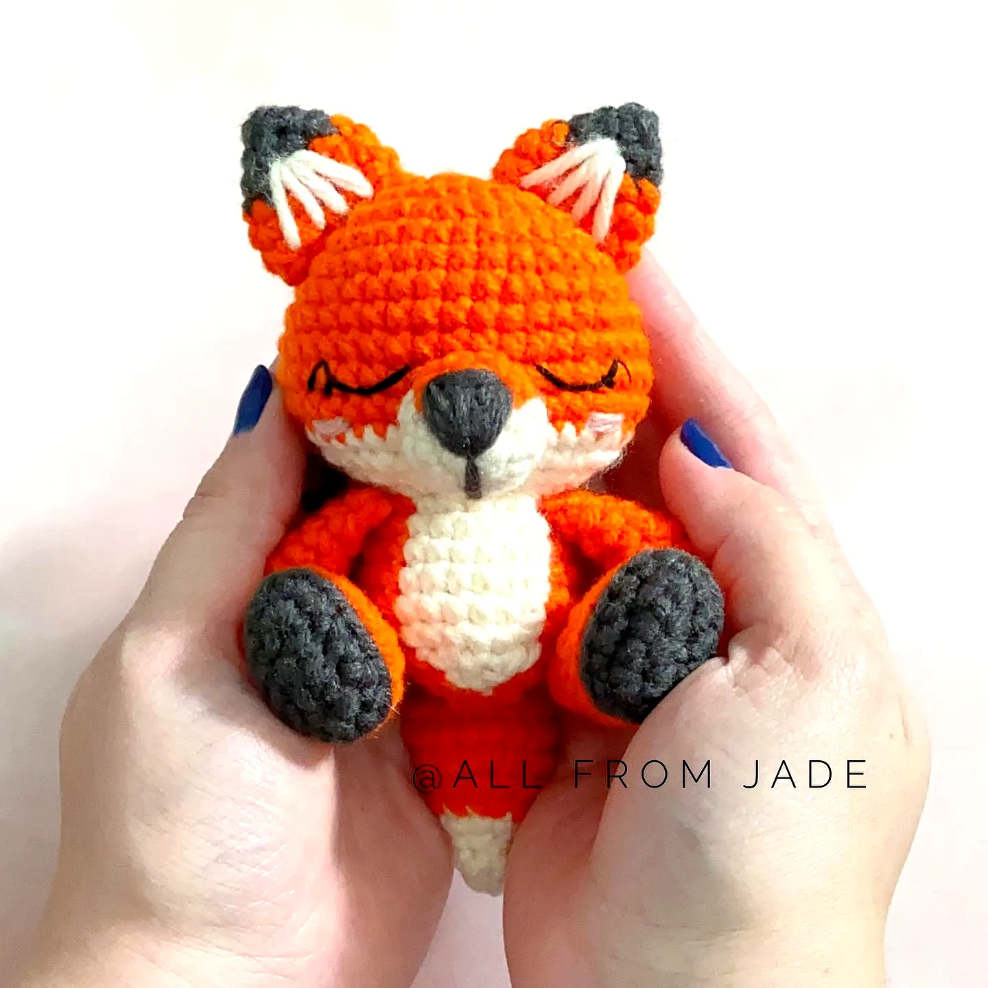Crochet Forest Animal Adorable Fox Plush in Vibrant Colors