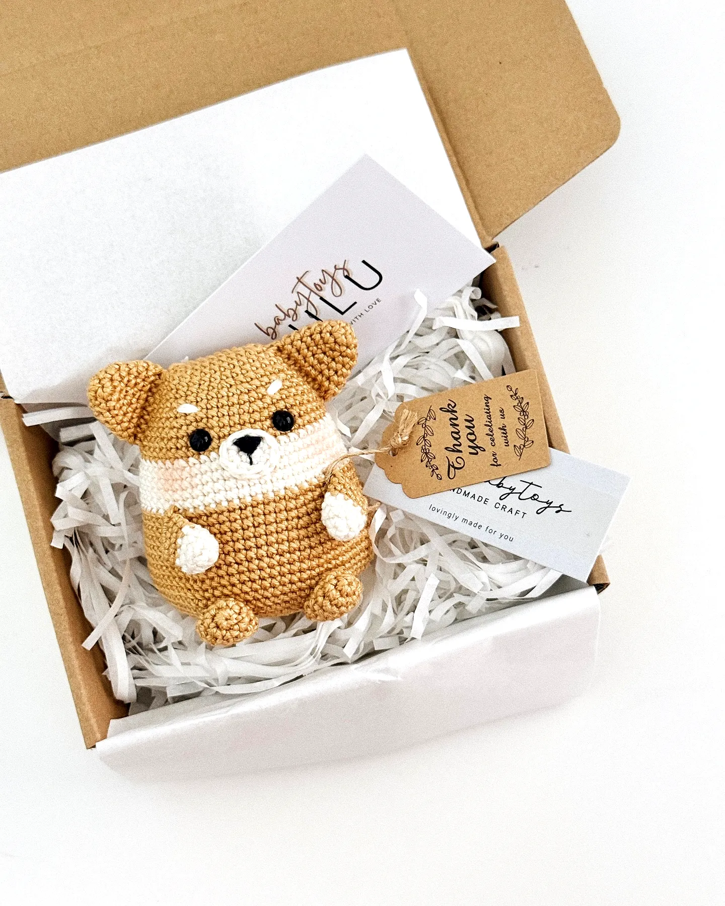 Cute and Cuddly Crochet Stuffed Animal Bear in Soft Tan