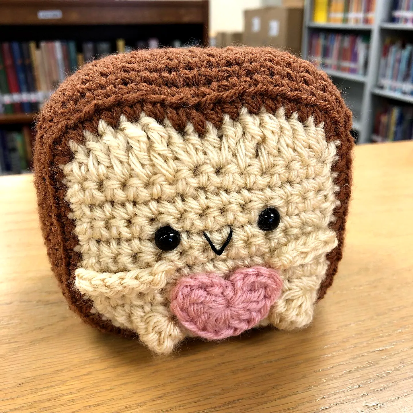 Cute Crochet Bread Loaf in Brown and Beige