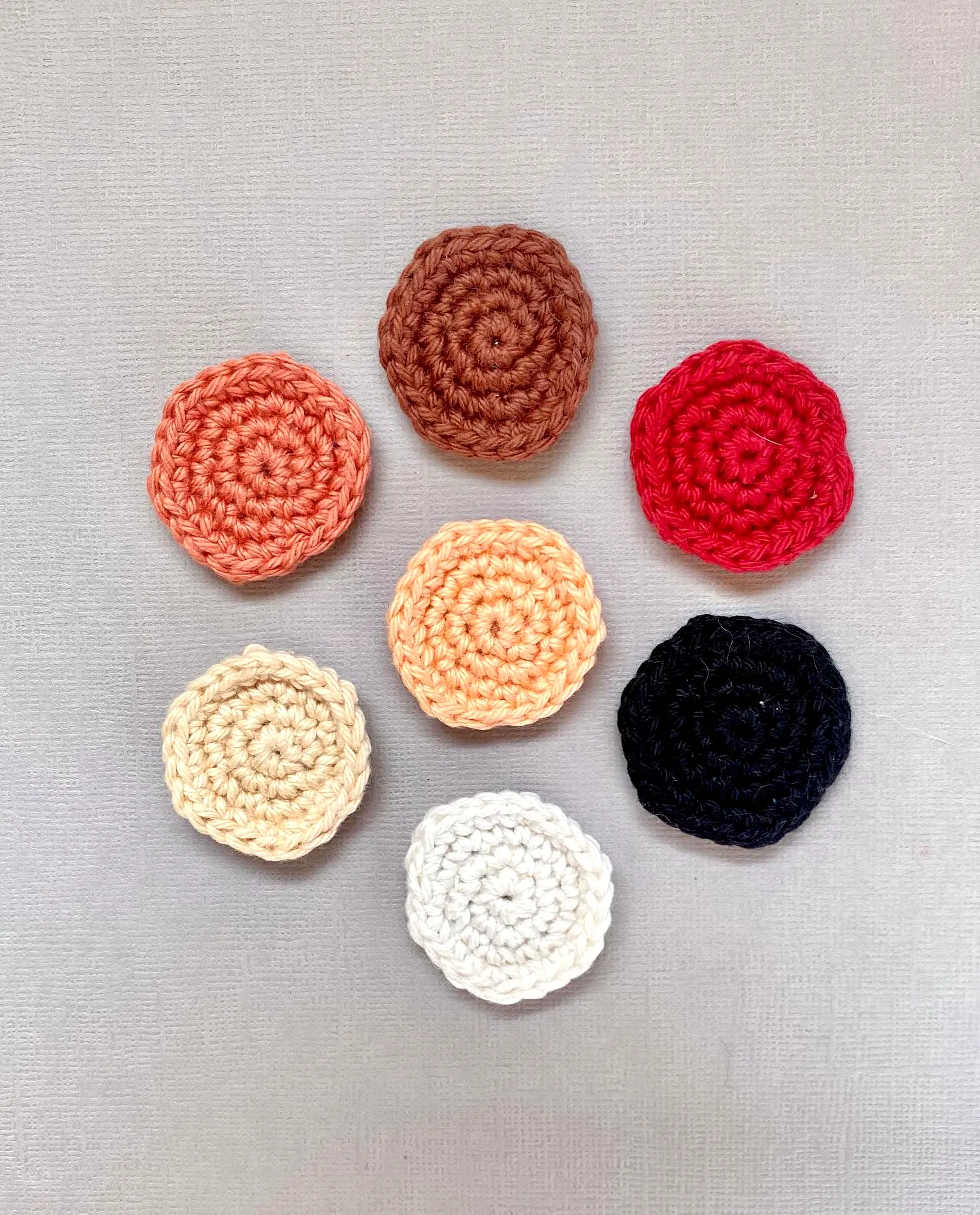 Cute Crochet Makeup Remover Pad Set in Vibrant Colors