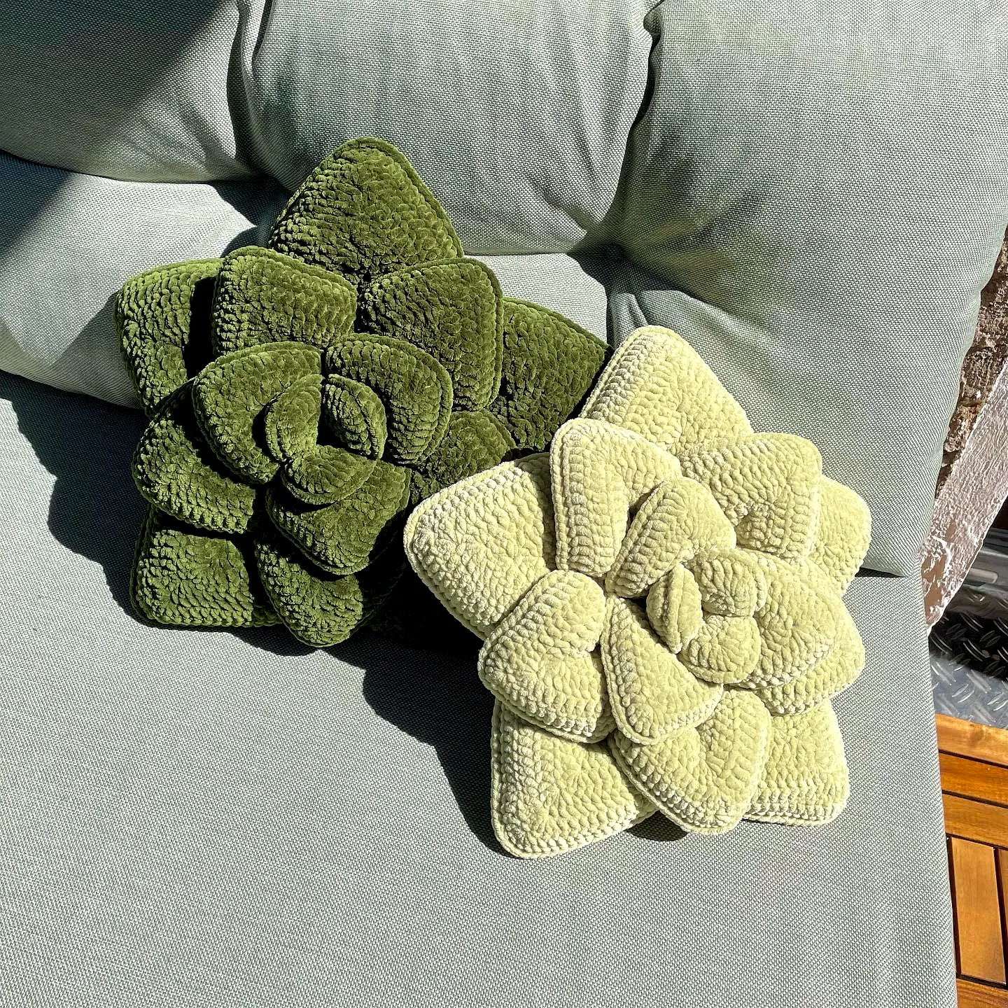 Cute Crochet Succulent Craft in Vibrant Green Shades
