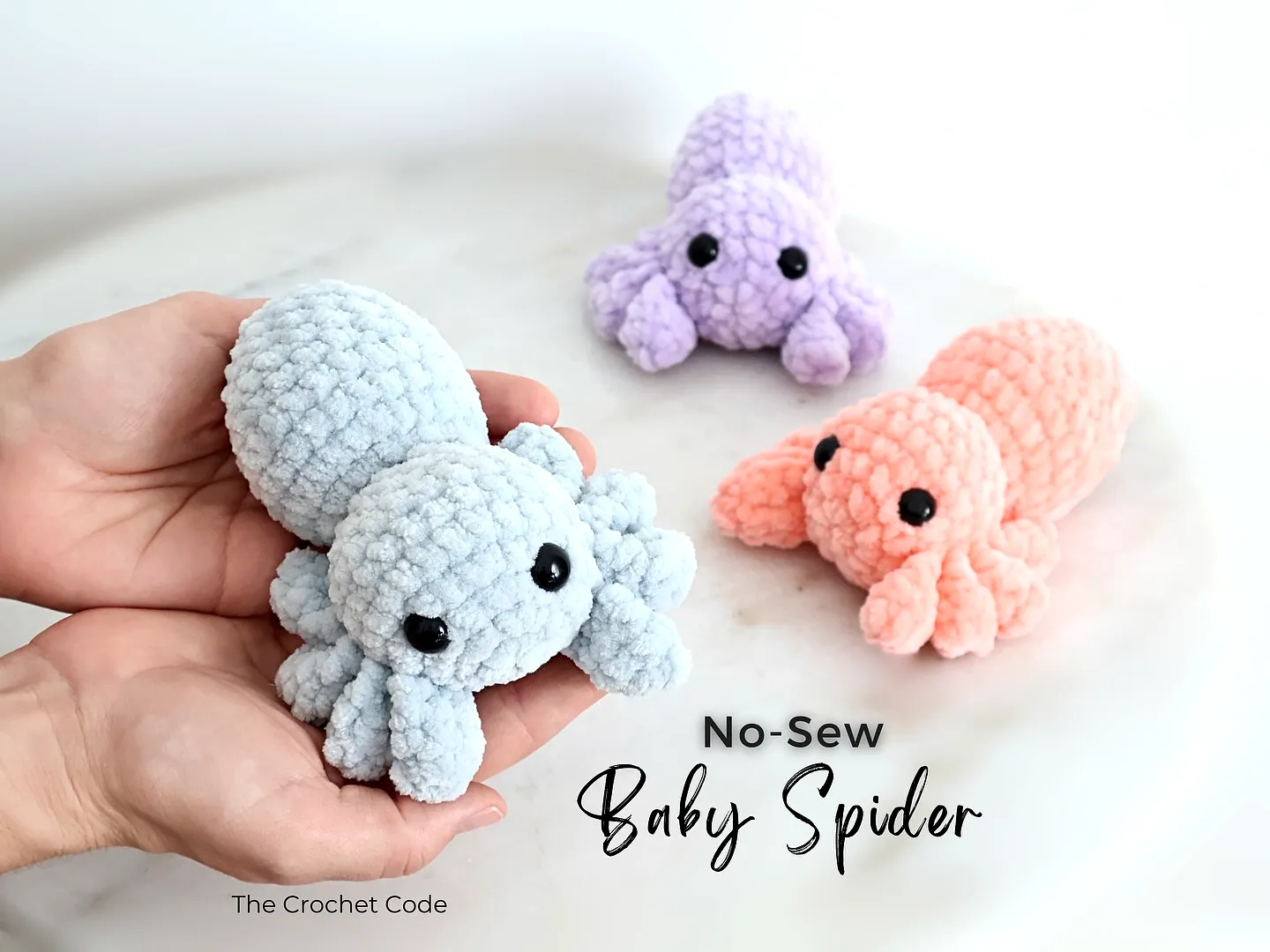 Cute Easy Crochet Spider in Pastel Colors with Flexible Legs