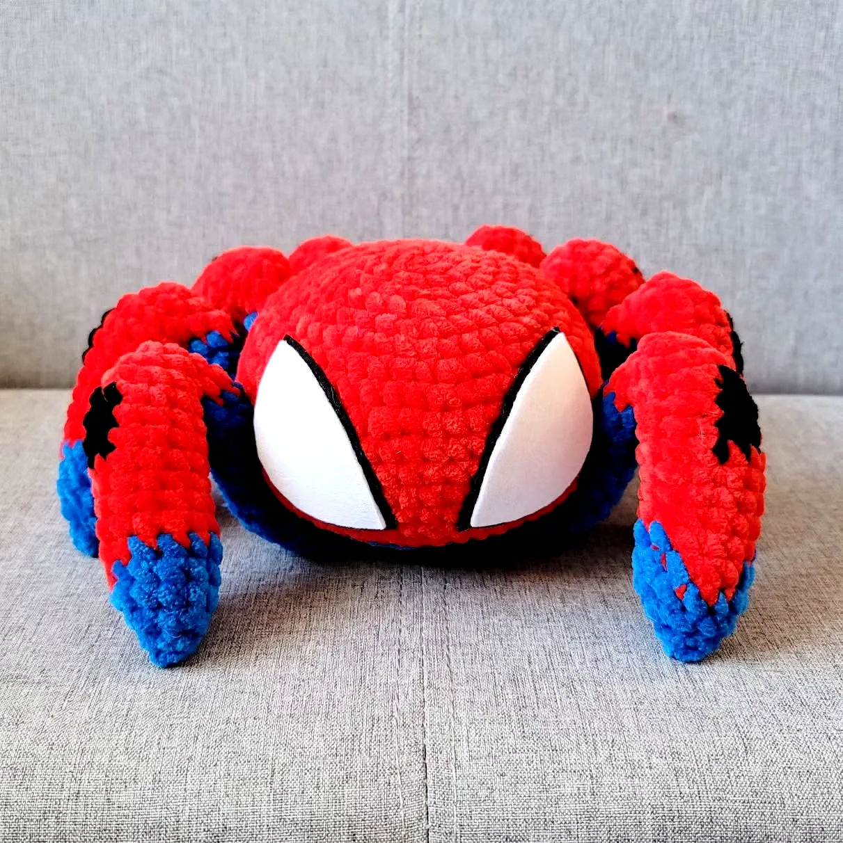 Cute Vibrant Crochet Spider Plush Toy