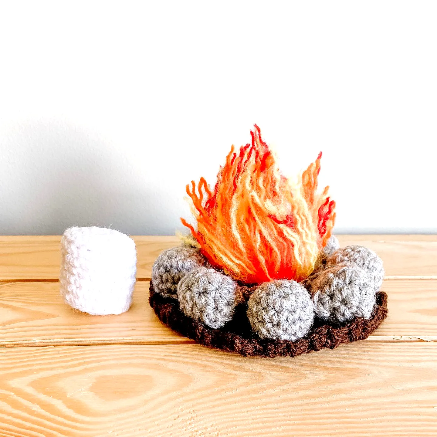 Delightful Crochet Campfire in Vibrant Colors