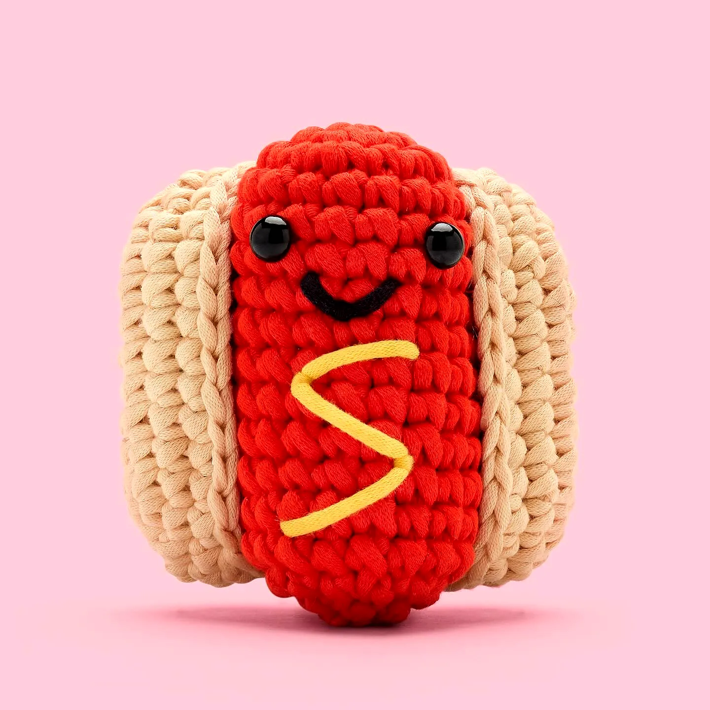Delightful Crochet Food Toy Hot Dog in Vibrant Colors