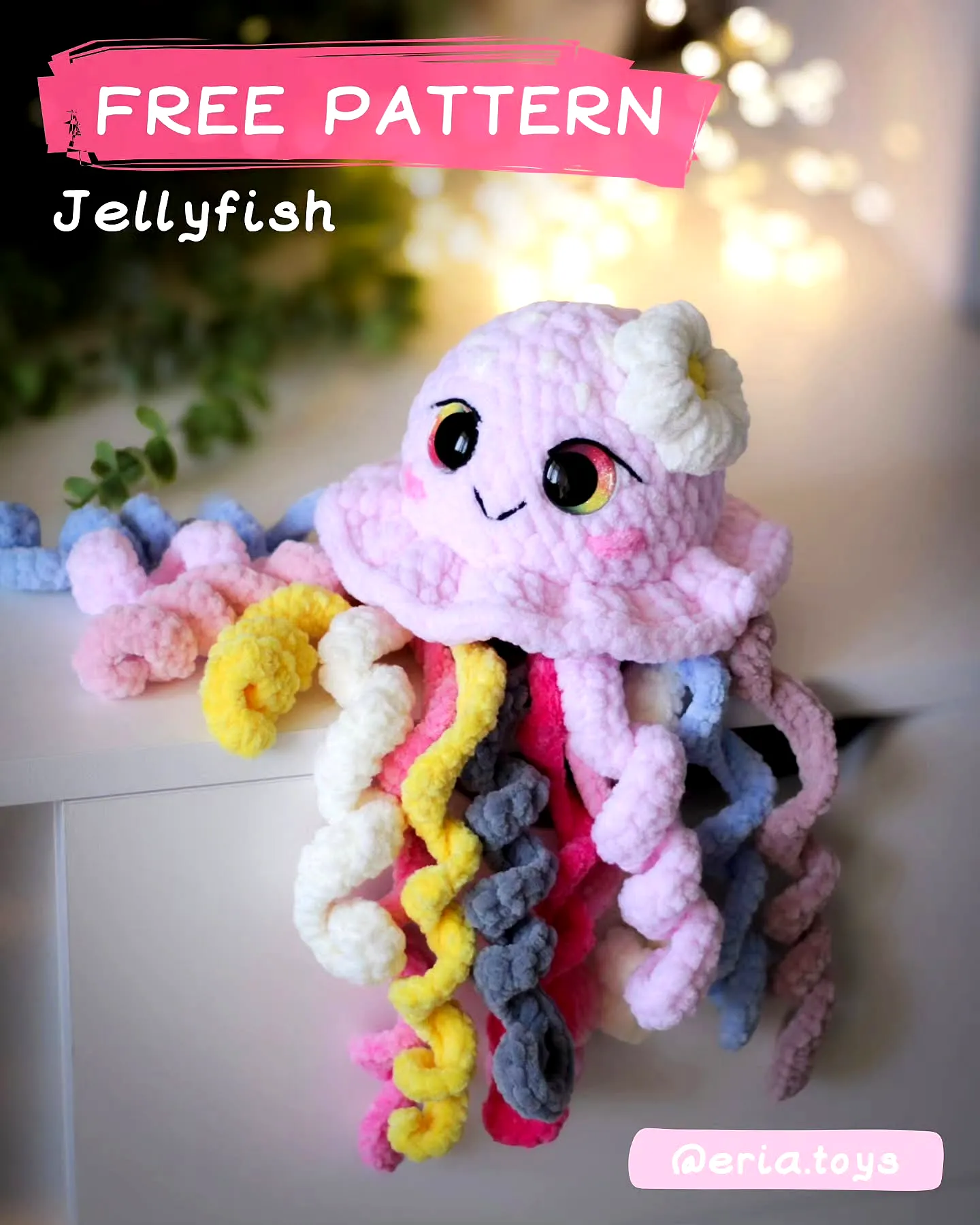 Easy and Colorful Crochet Jellyfish with Adorable Details