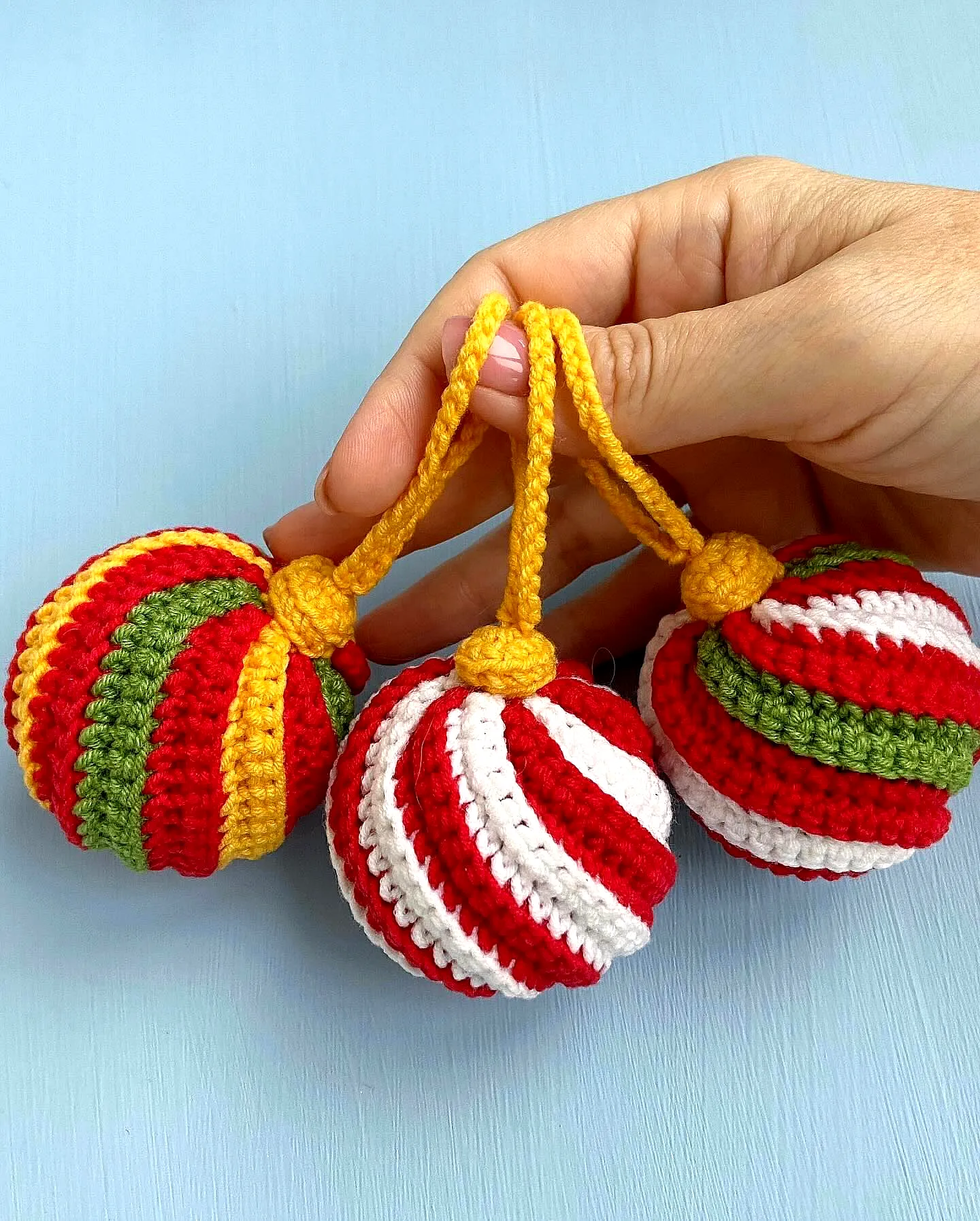 Easy Colorful Crochet Christmas Ornament Set for Festive Decor