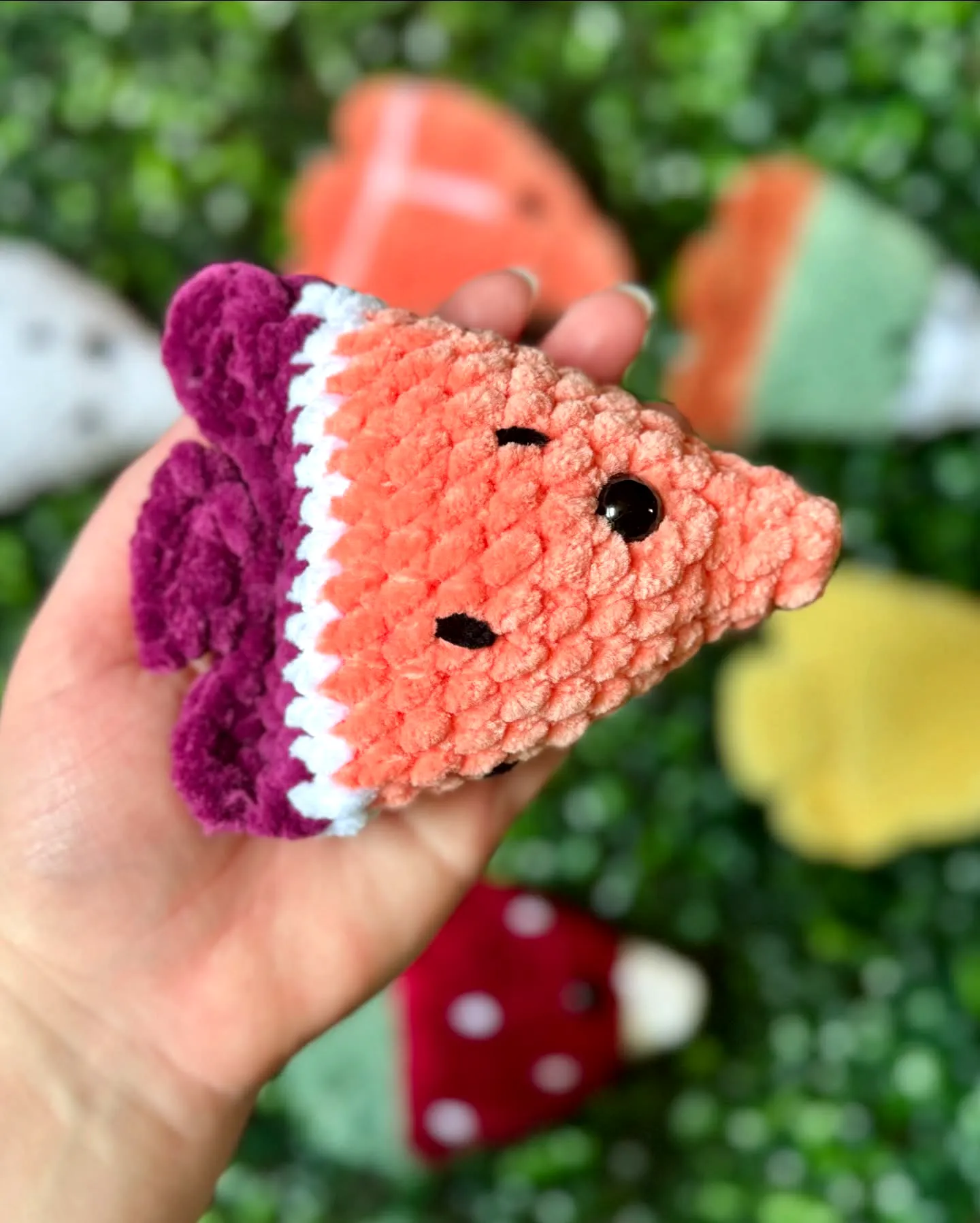 Easy Colorful Crochet Fish with Vibrant Orange Body and Fins