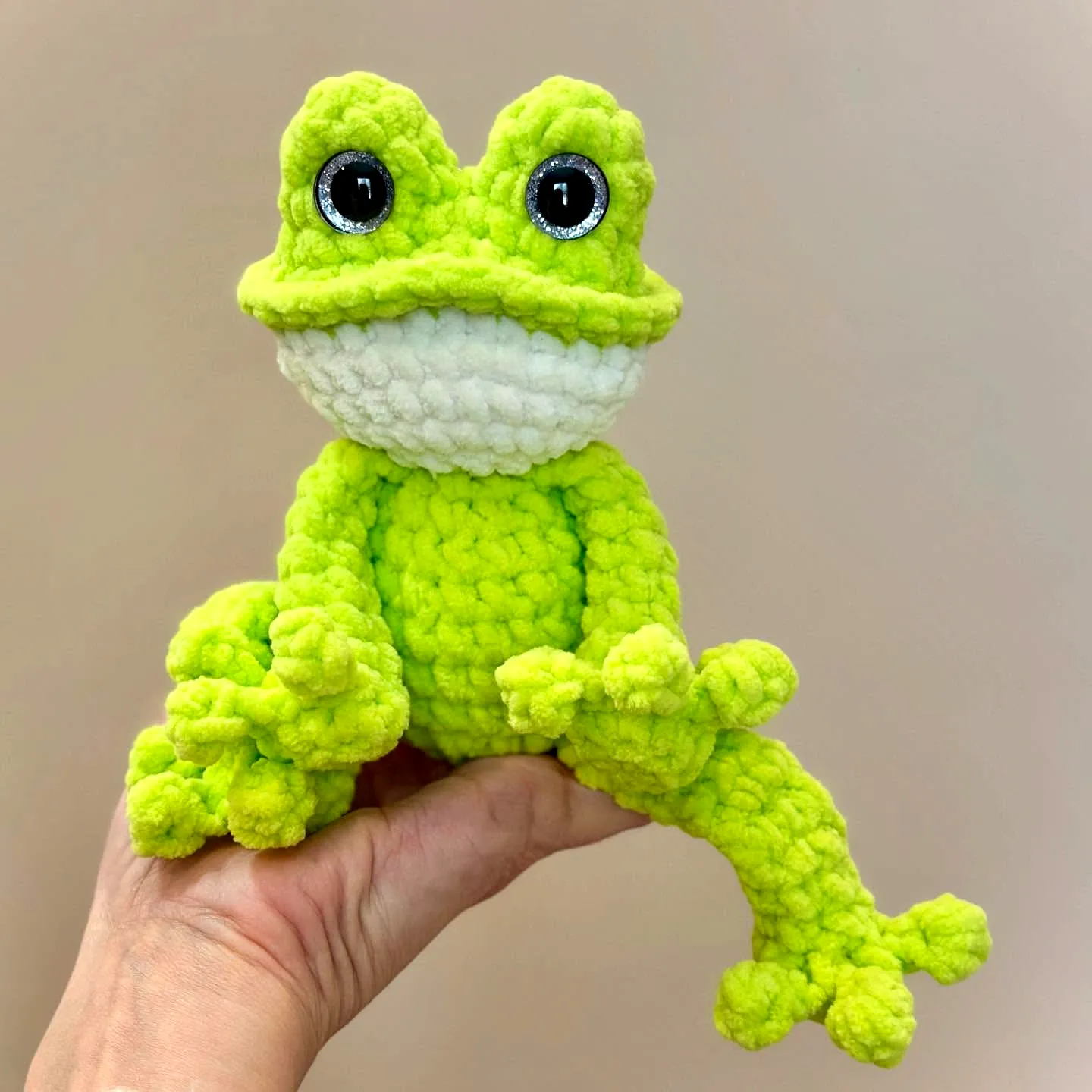 Easy Colorful Crochet Frog Plush Toy for Beginners