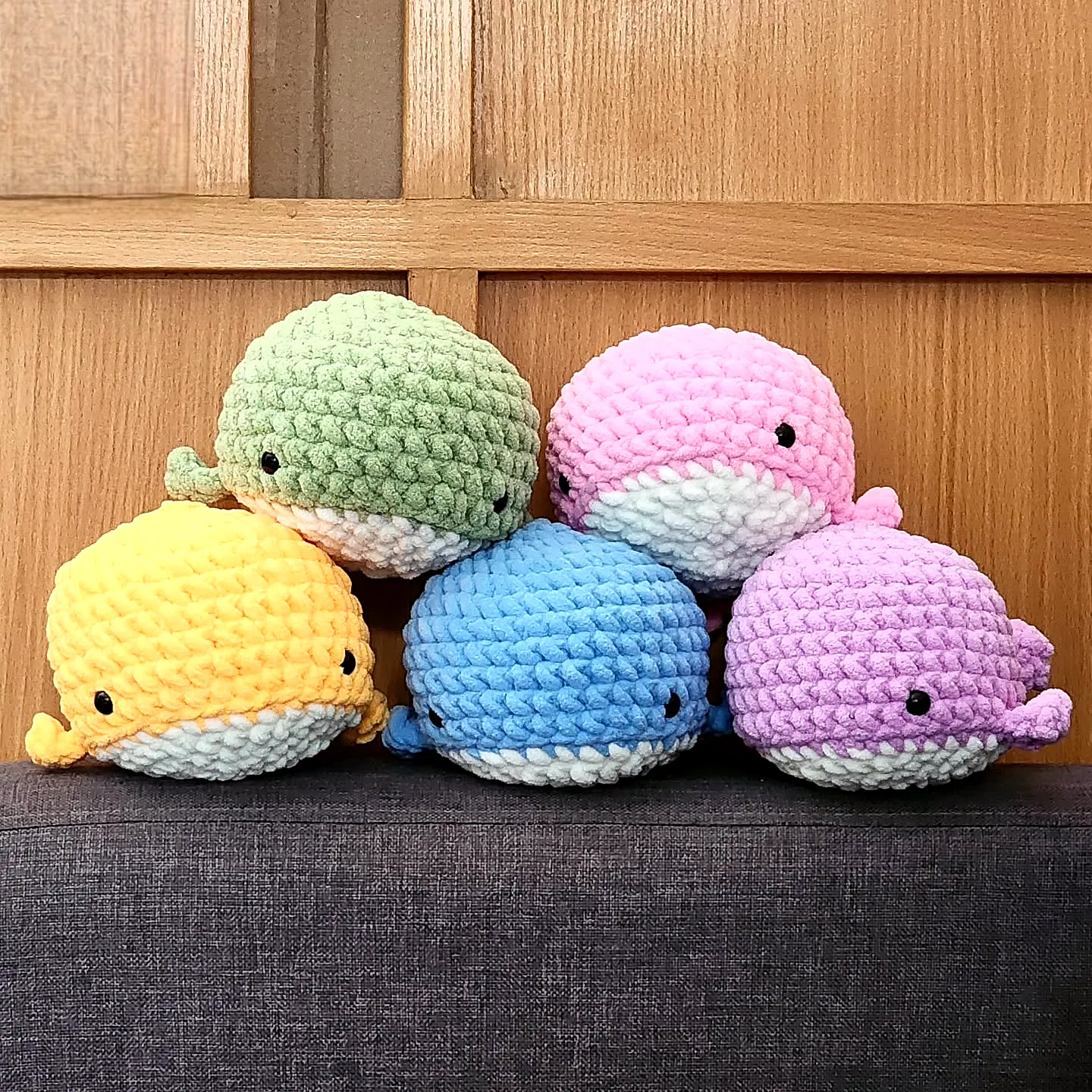 Easy Colorful Crochet Whale in Vibrant Pastel Shades