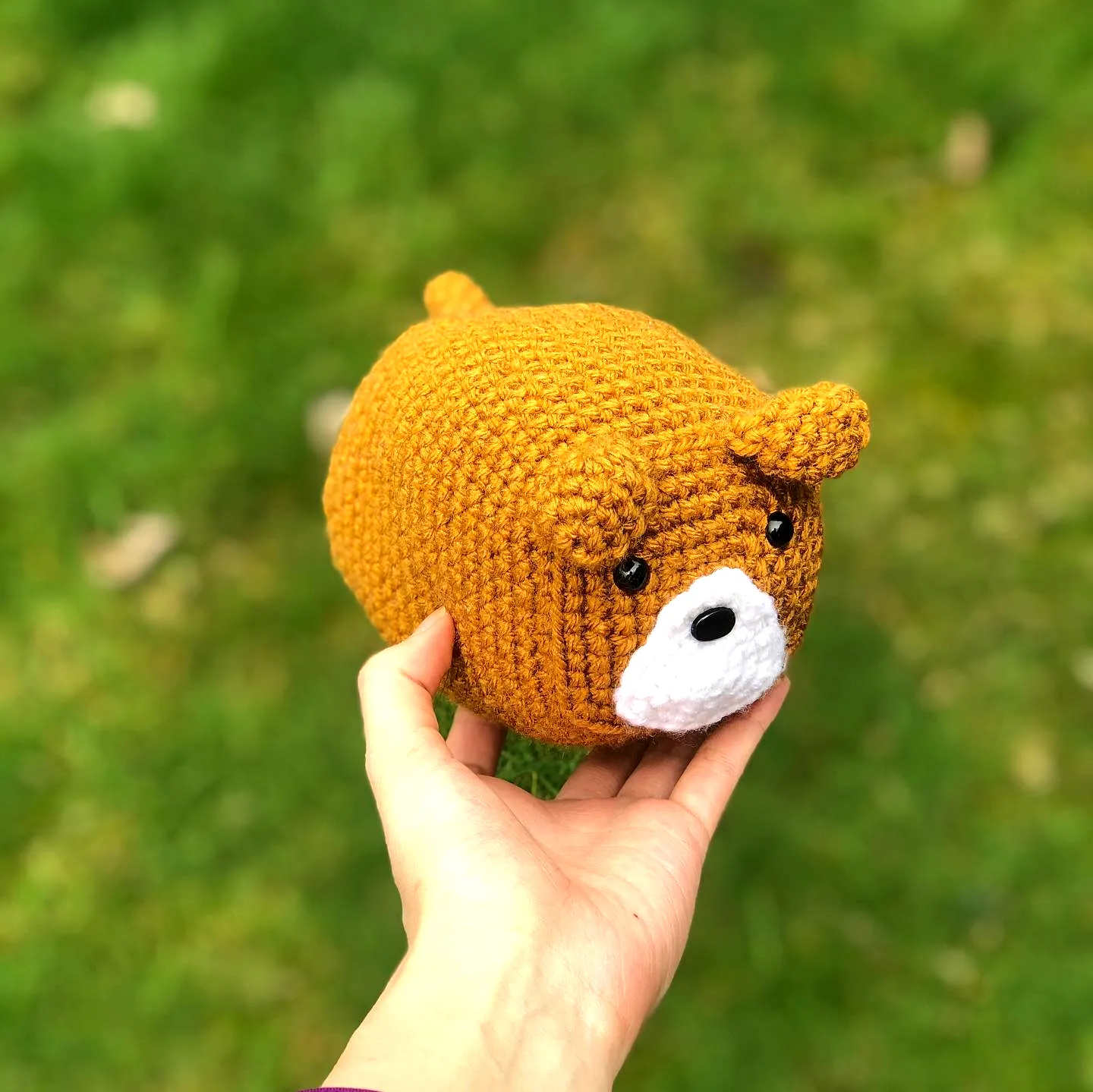 Easy Crochet Bread Loaf Bear Toy in Golden-Brown Color