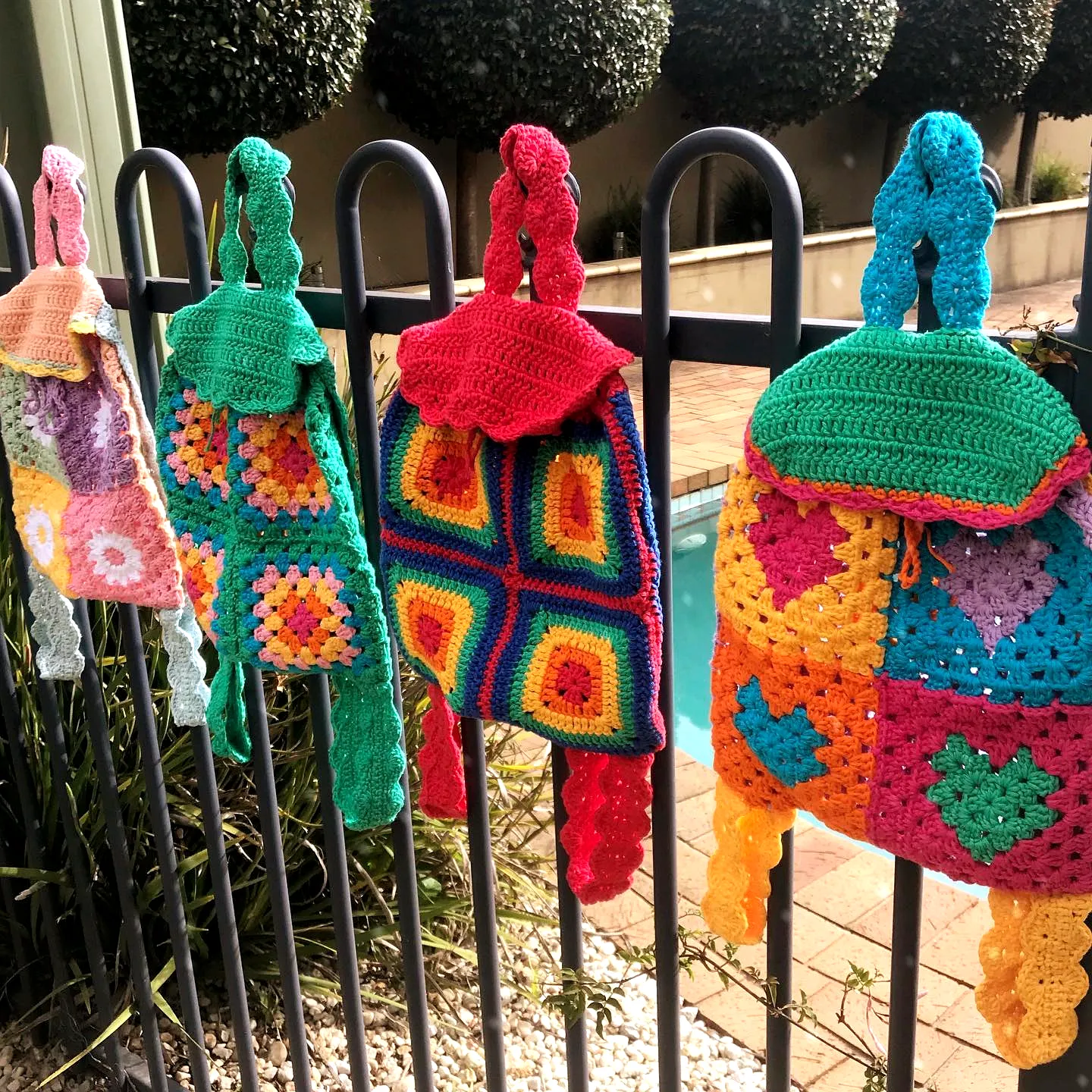 Vibrant Crochet Backpack Project for Stylish Intermediate Crafters