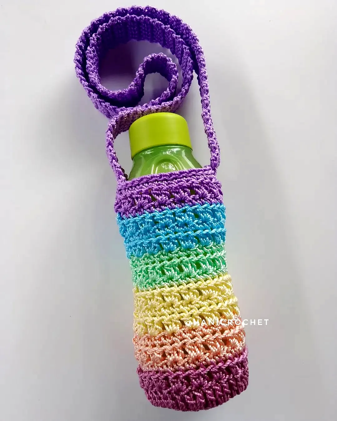 Vibrant Crochet Bottle Cozy for Stylish Summer Hydration