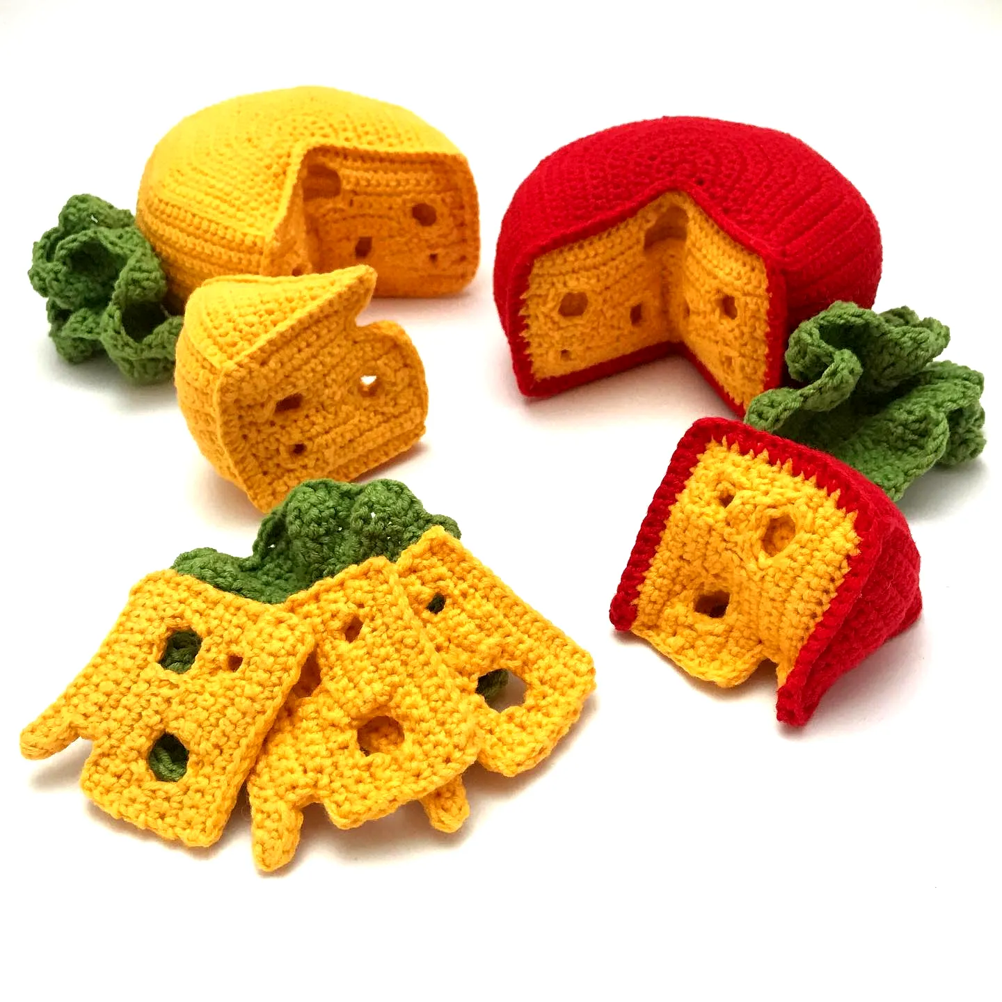 Vibrant Crochet Cheese Set for Easy Colorful Home Decor