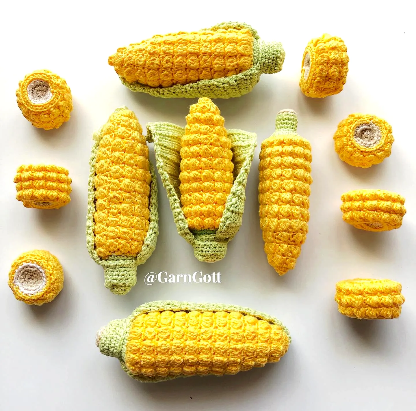 Vibrant Crochet Corn Decorative Item