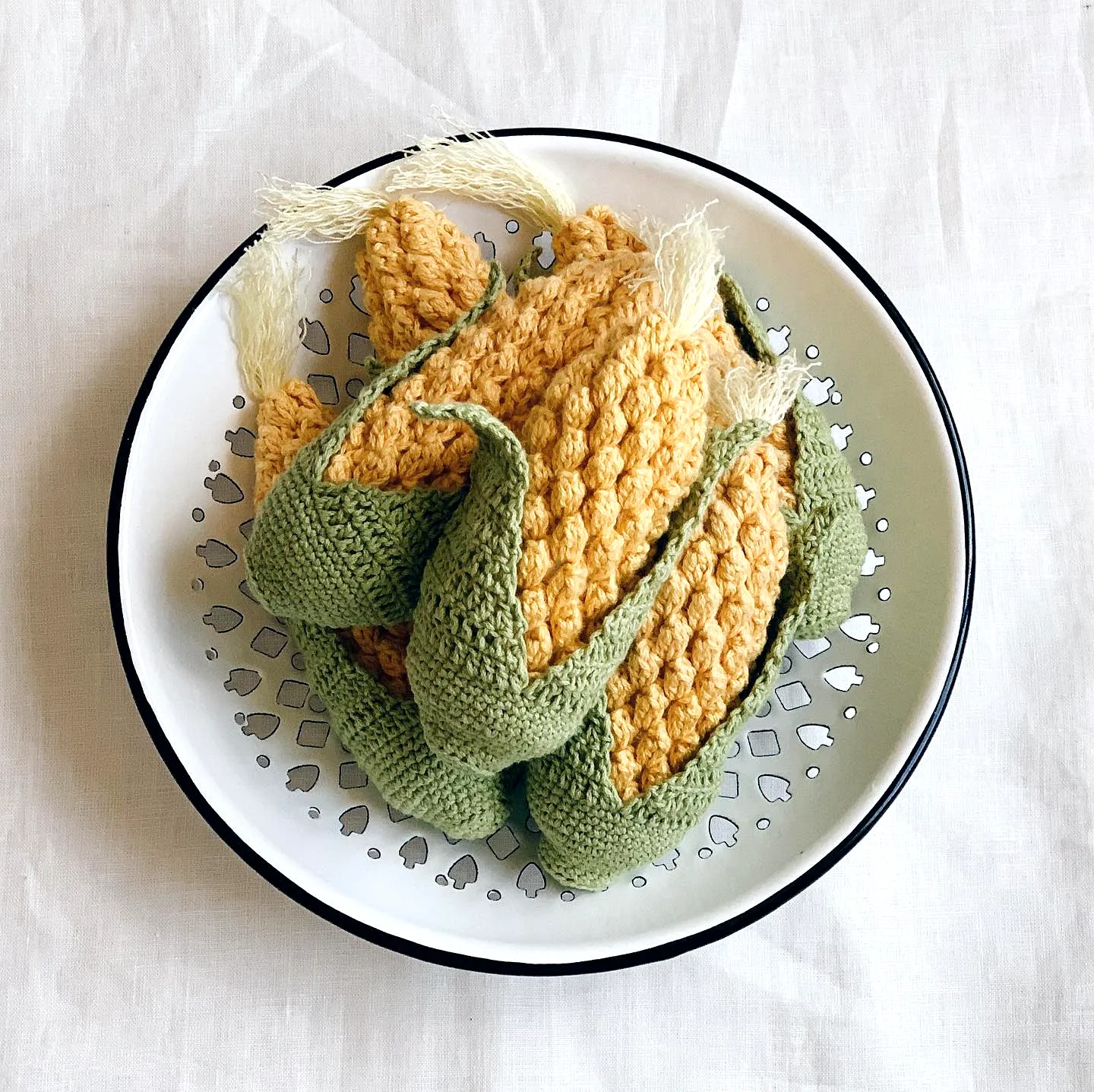 Vibrant Crochet Corn in Colorful Style