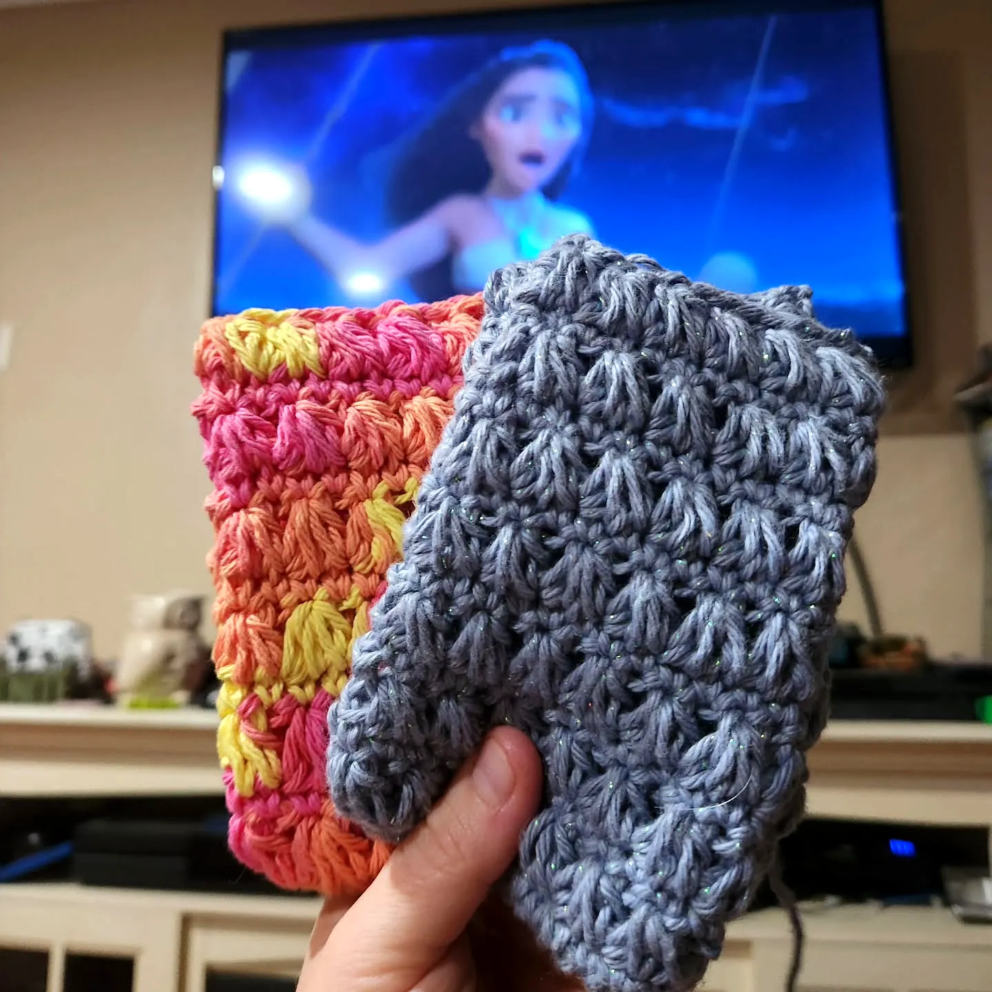 Vibrant Crochet Dish Sponge in Colorful Handmade Design for Beginners