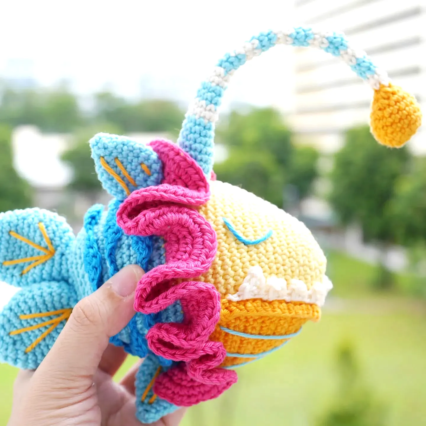 Vibrant Crochet Fish Toy Adorable Amigurumi in Bright Colors