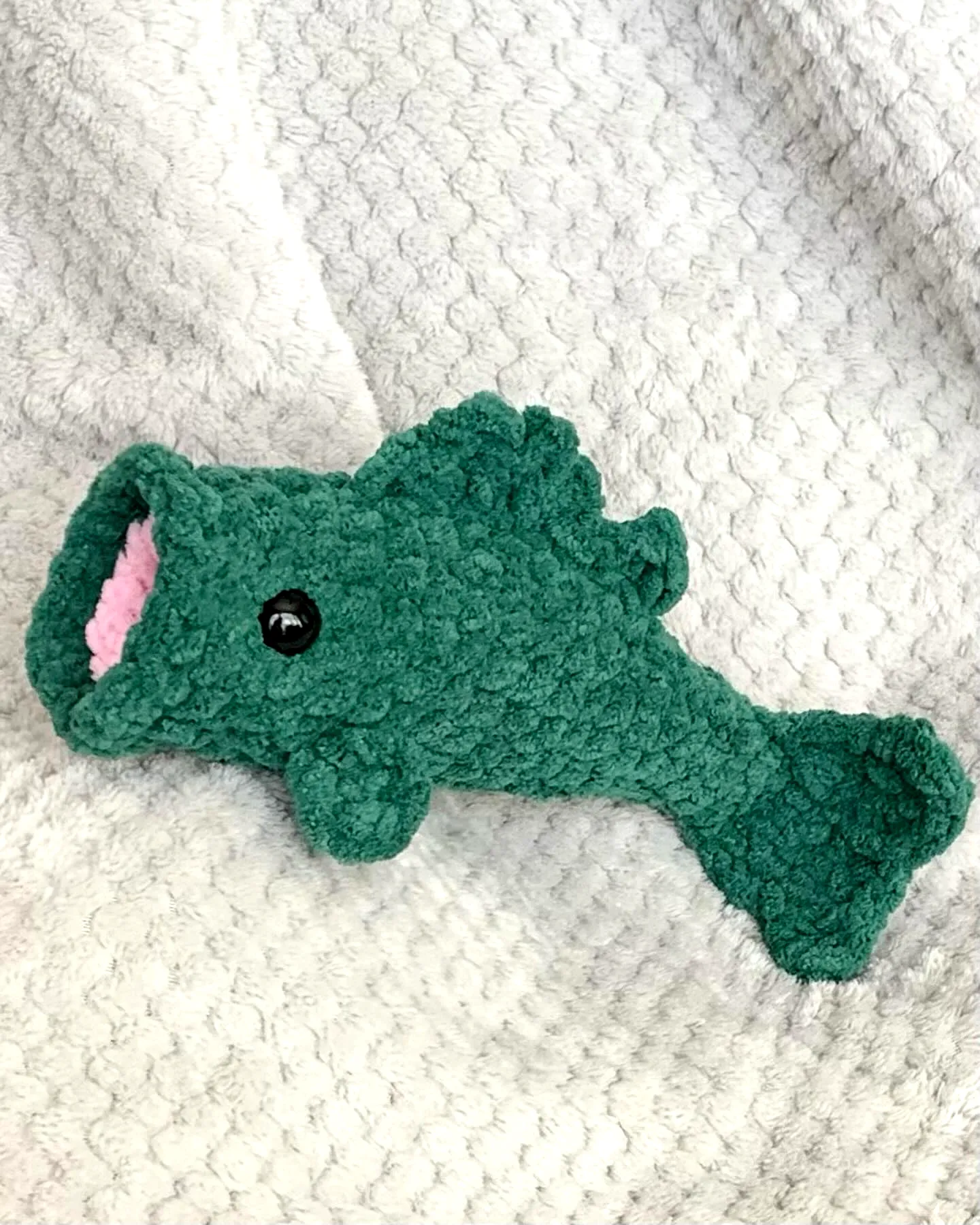 Vibrant Crochet Fish Toy in Cartoon Style