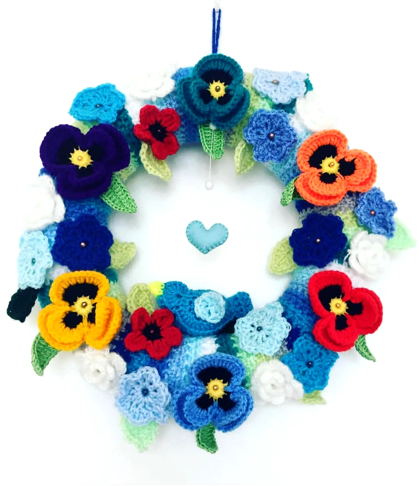 Vibrant Crochet Floral Wreath