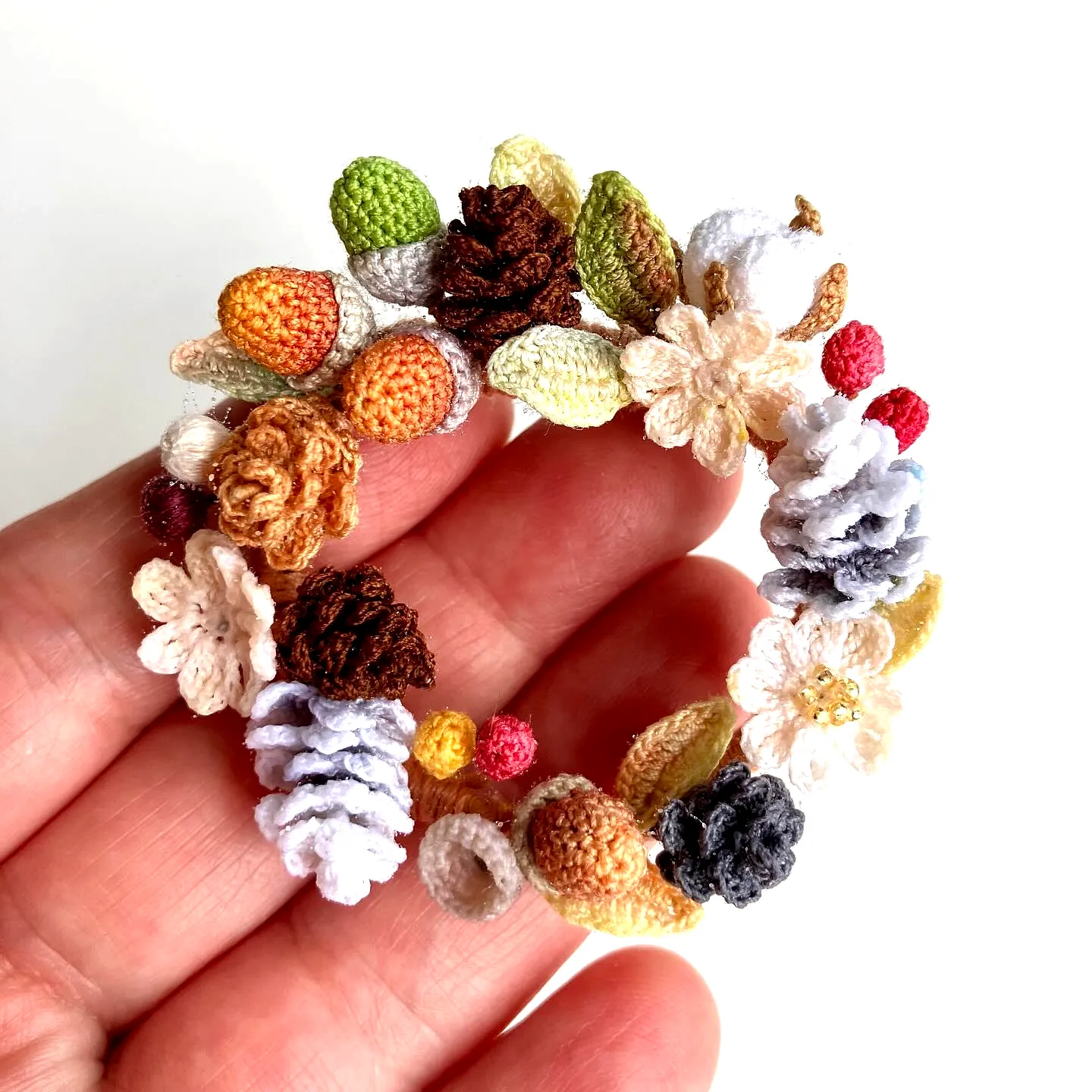 Vibrant Crochet Floral Wreath