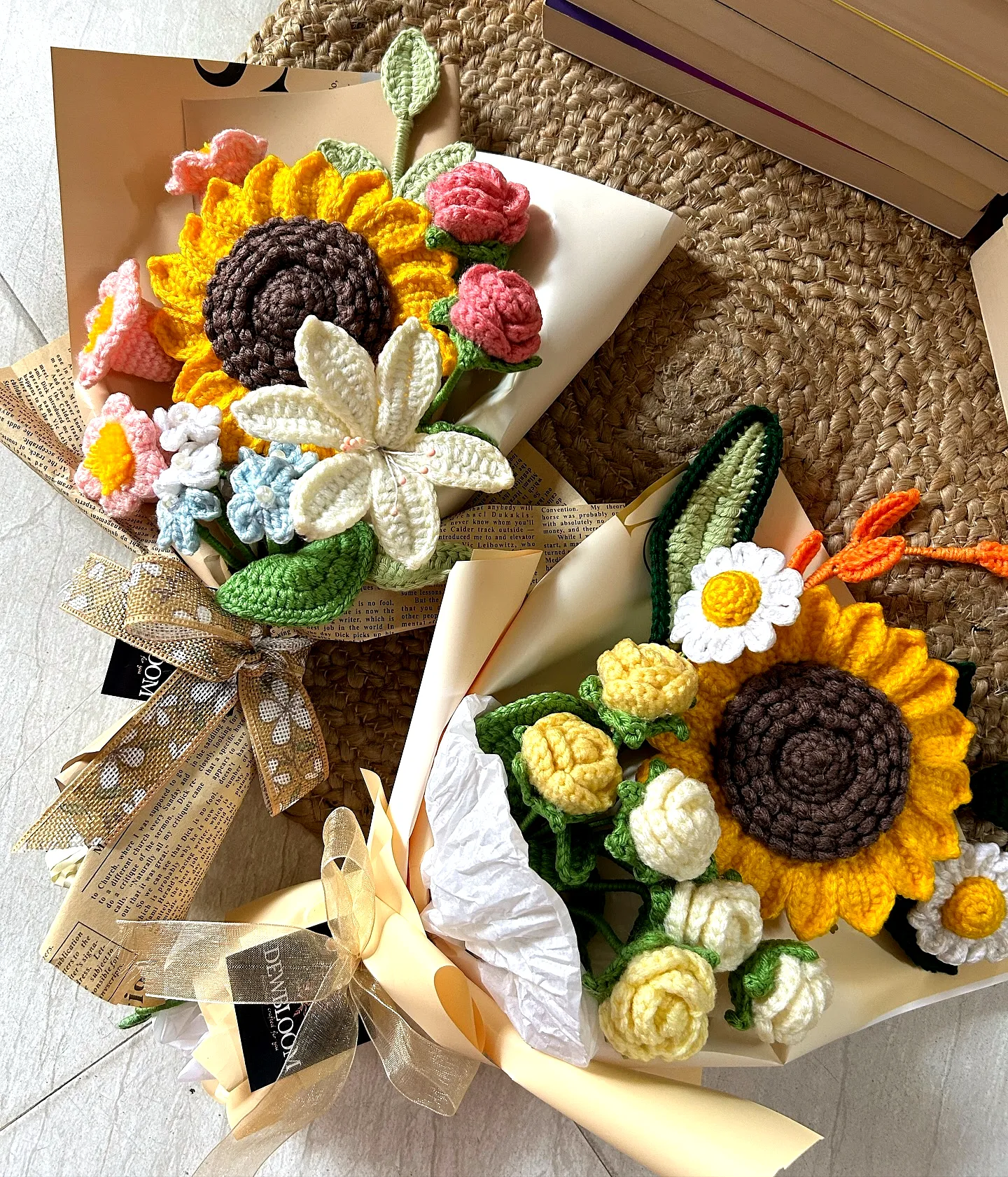 Vibrant Crochet Flower Bouquet