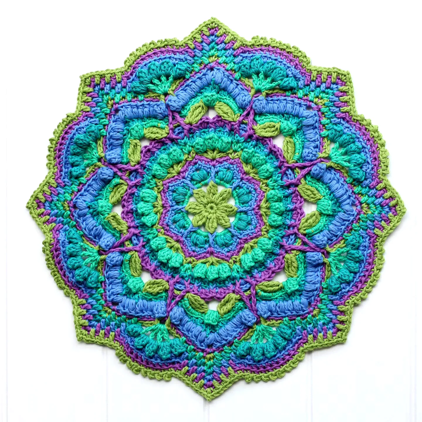 Vibrant Crochet Mandala Wall Hanging