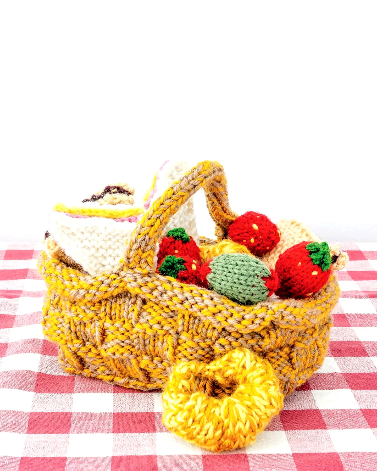 Vibrant Crochet Picnic Basket