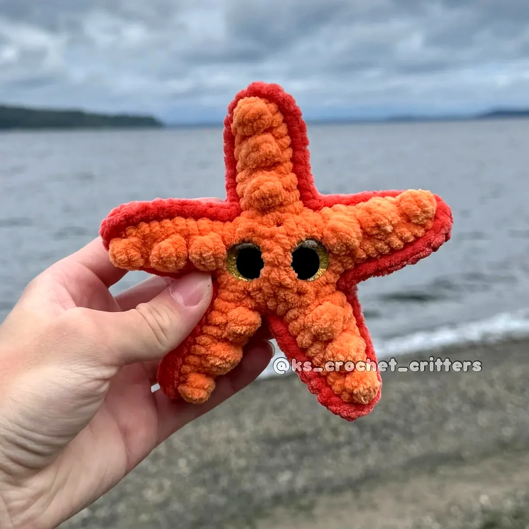 Vibrant Crochet Starfish Plush Toy