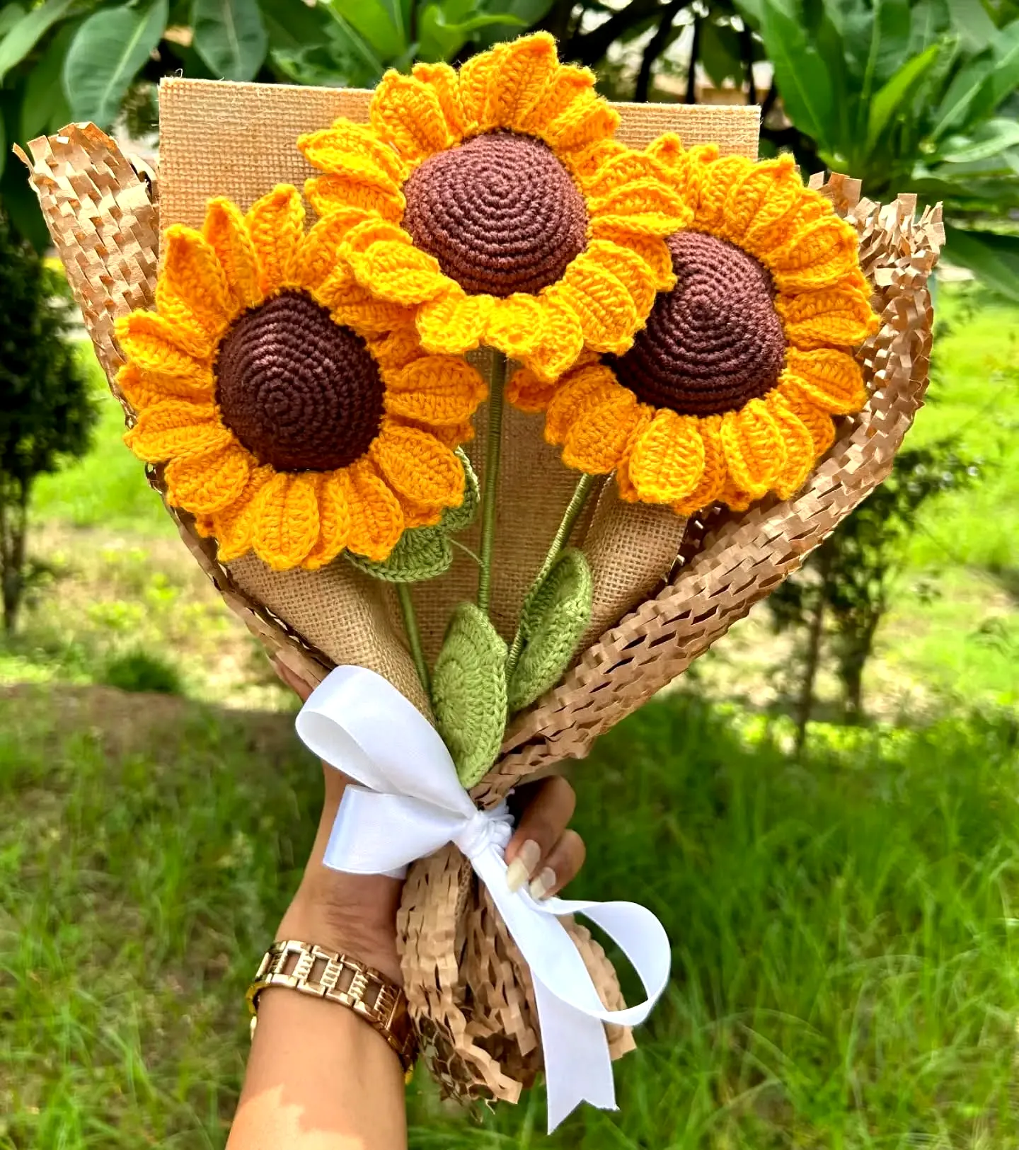 Vibrant Crochet Sunflower Bouquet