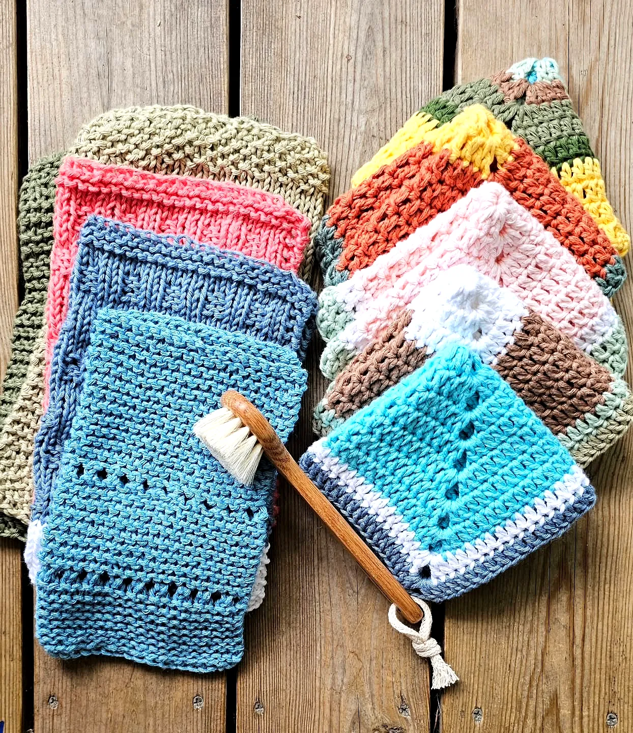 Vibrant Crochet Washcloth Set Perfect